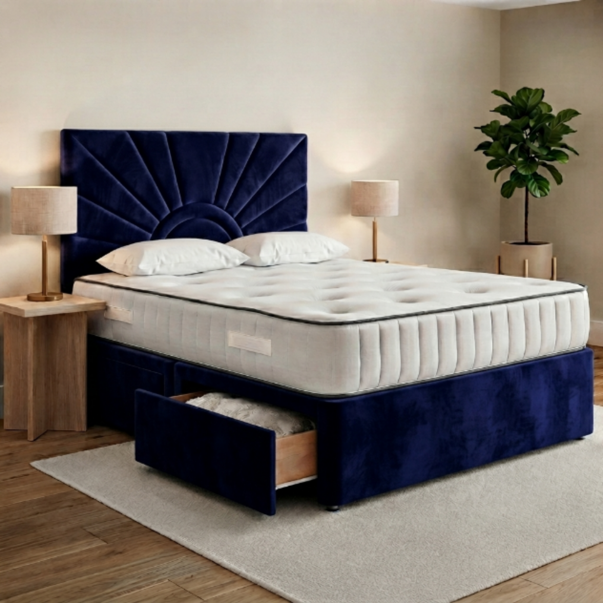 Sunburst Panel Divan Bed