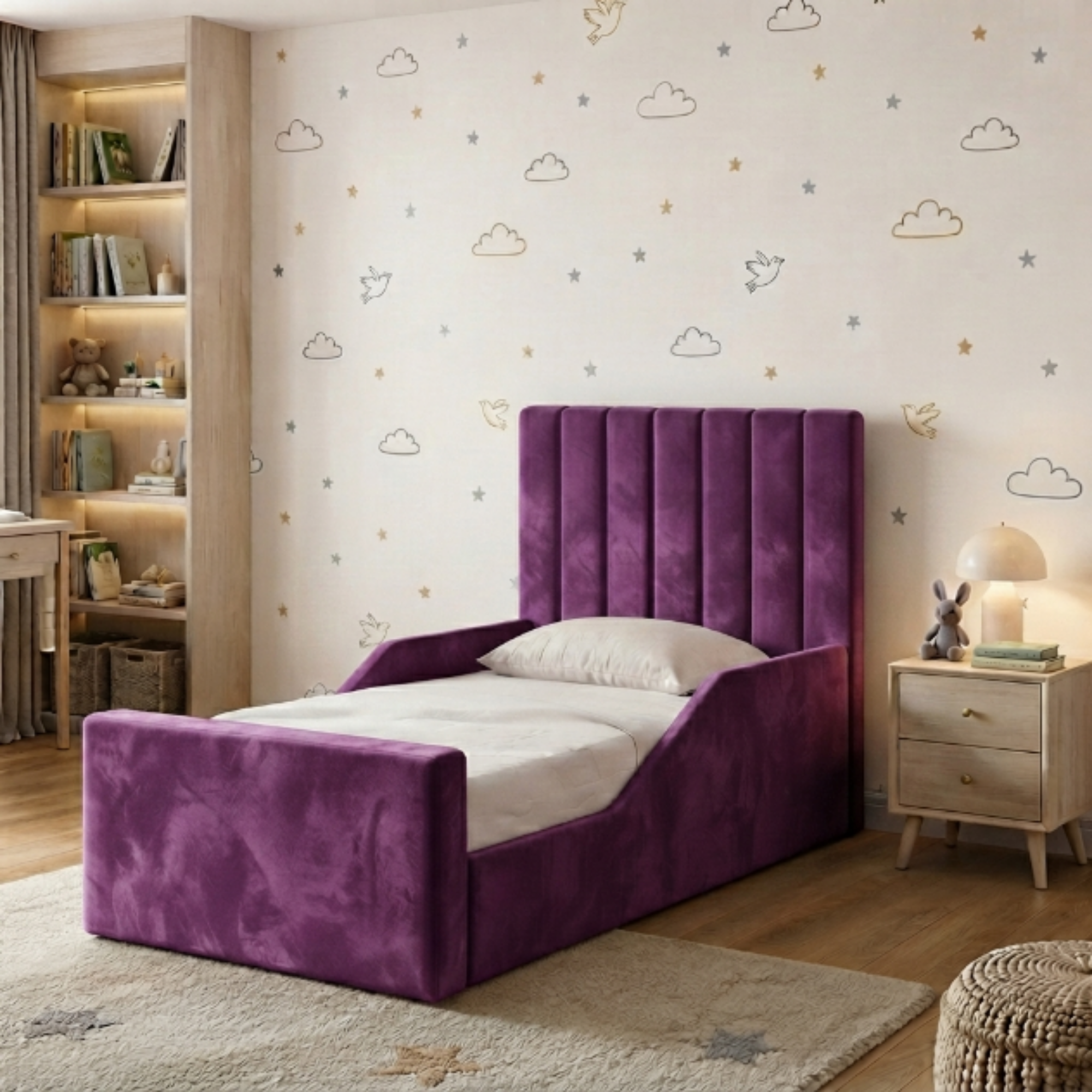 Vertical Panel Ottoman Kids Bed