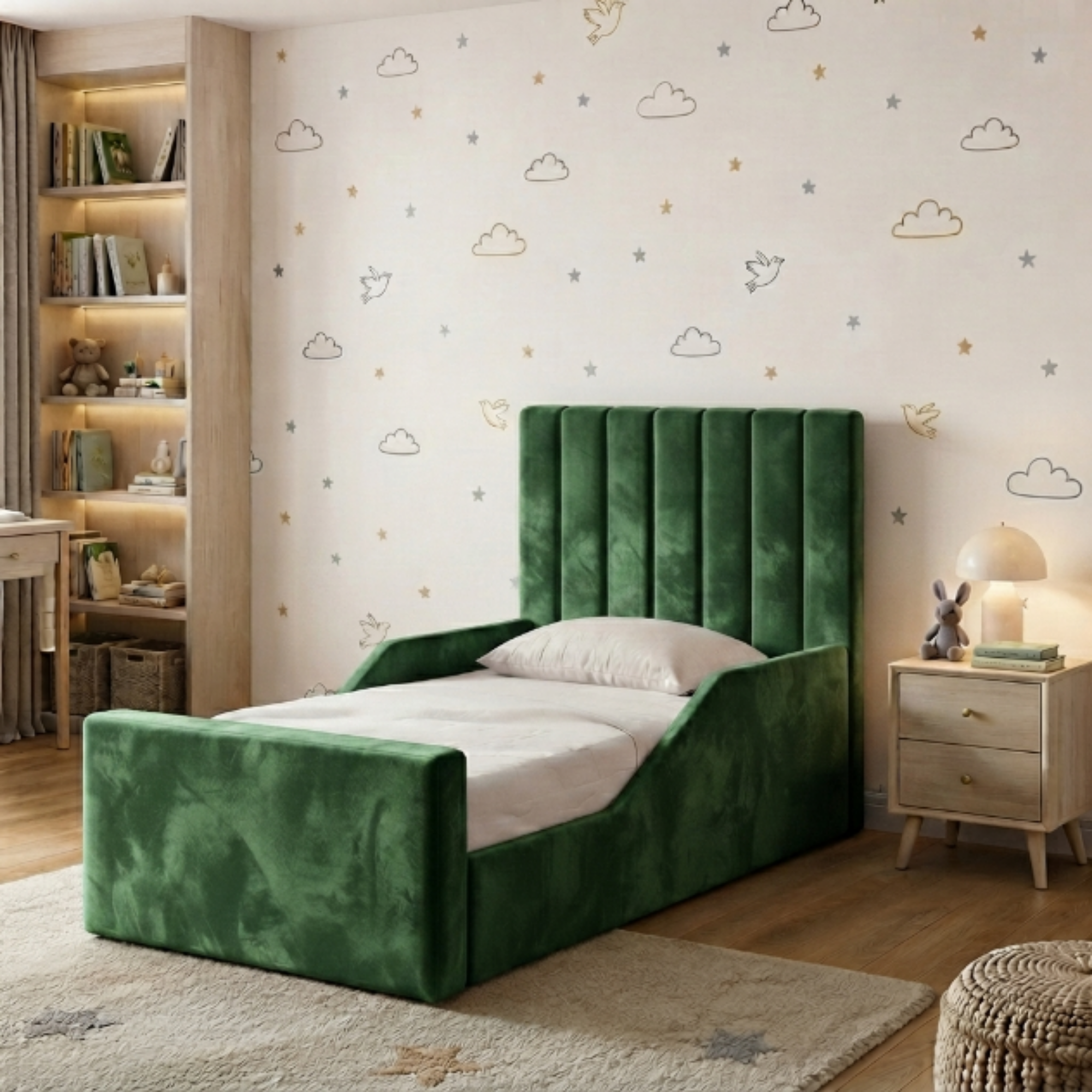 Vertical Panel Ottoman Kids Bed