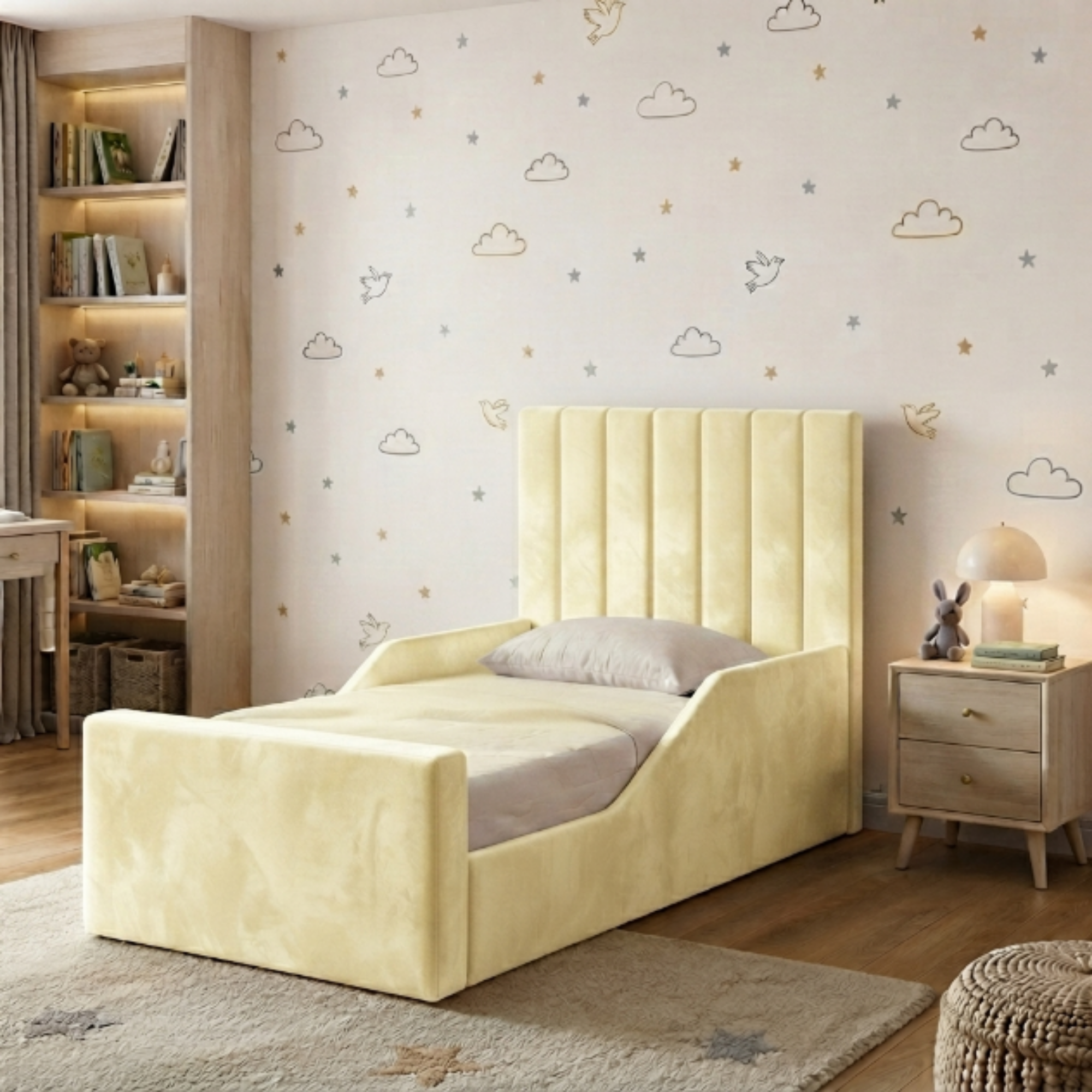 Vertical Panel Ottoman Kids Bed
