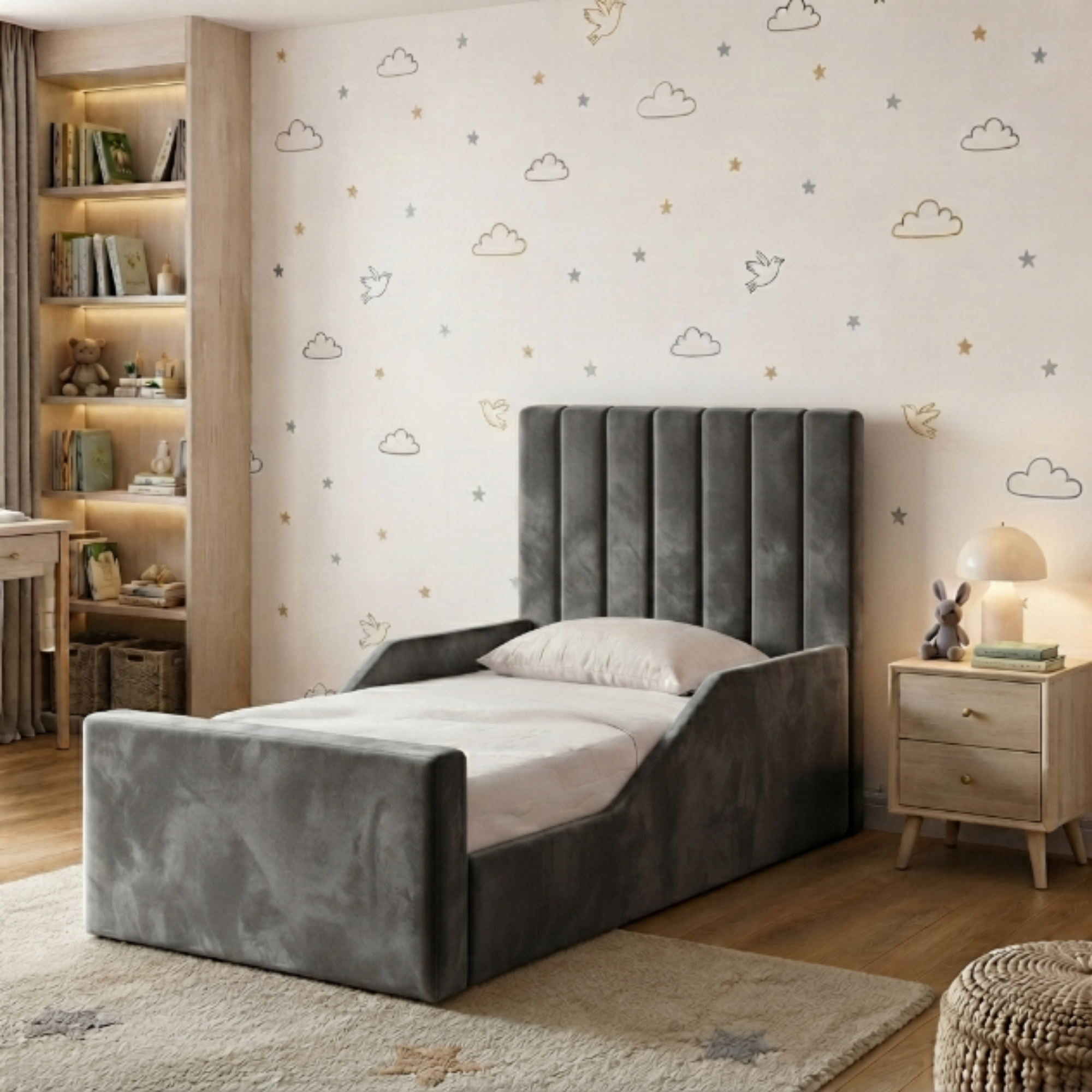 Vertical Panel Ottoman Kids Bed