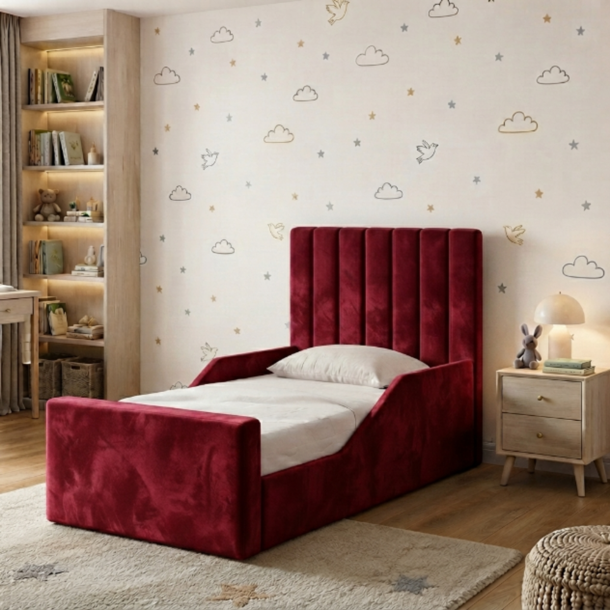 Vertical Panel Ottoman Kids Bed