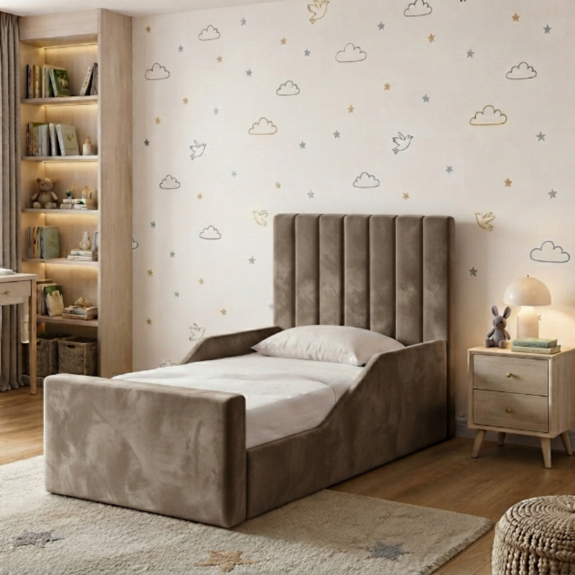 Vertical Panel Ottoman Kids Bed