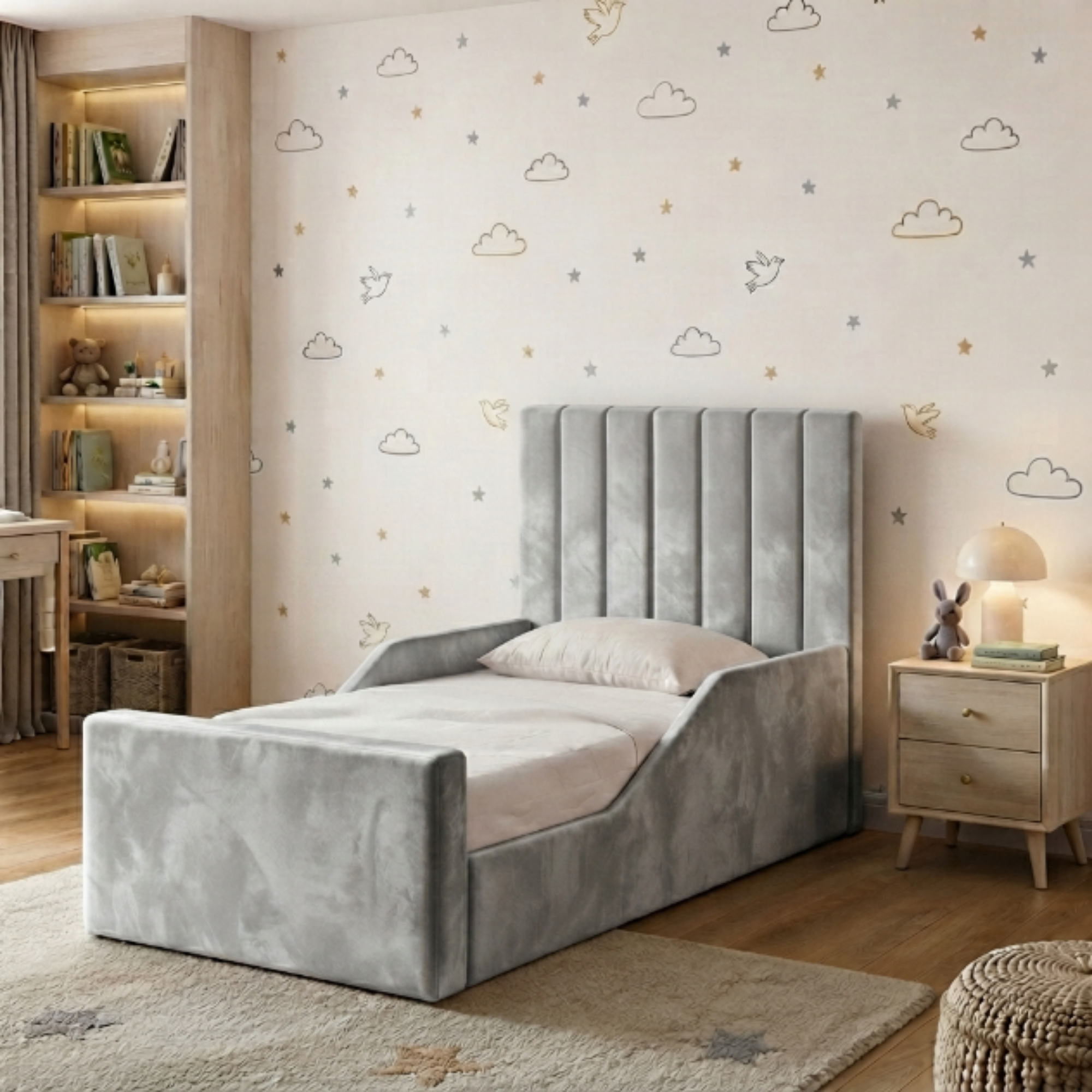 Vertical Panel Ottoman Kids Bed
