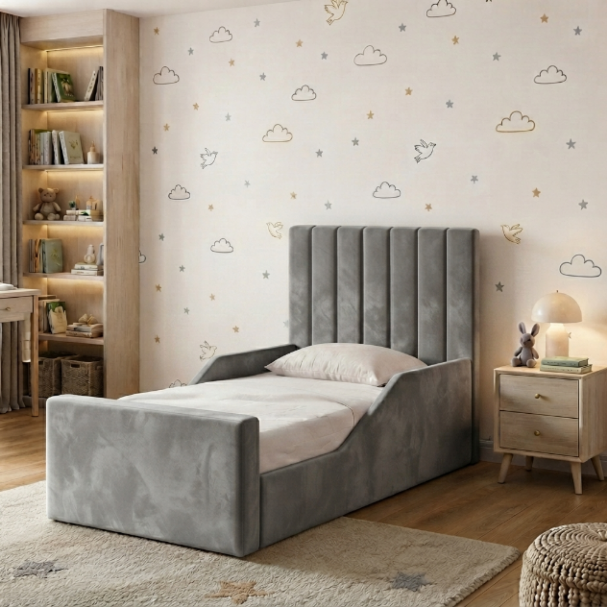 Vertical Panel Ottoman Kids Bed