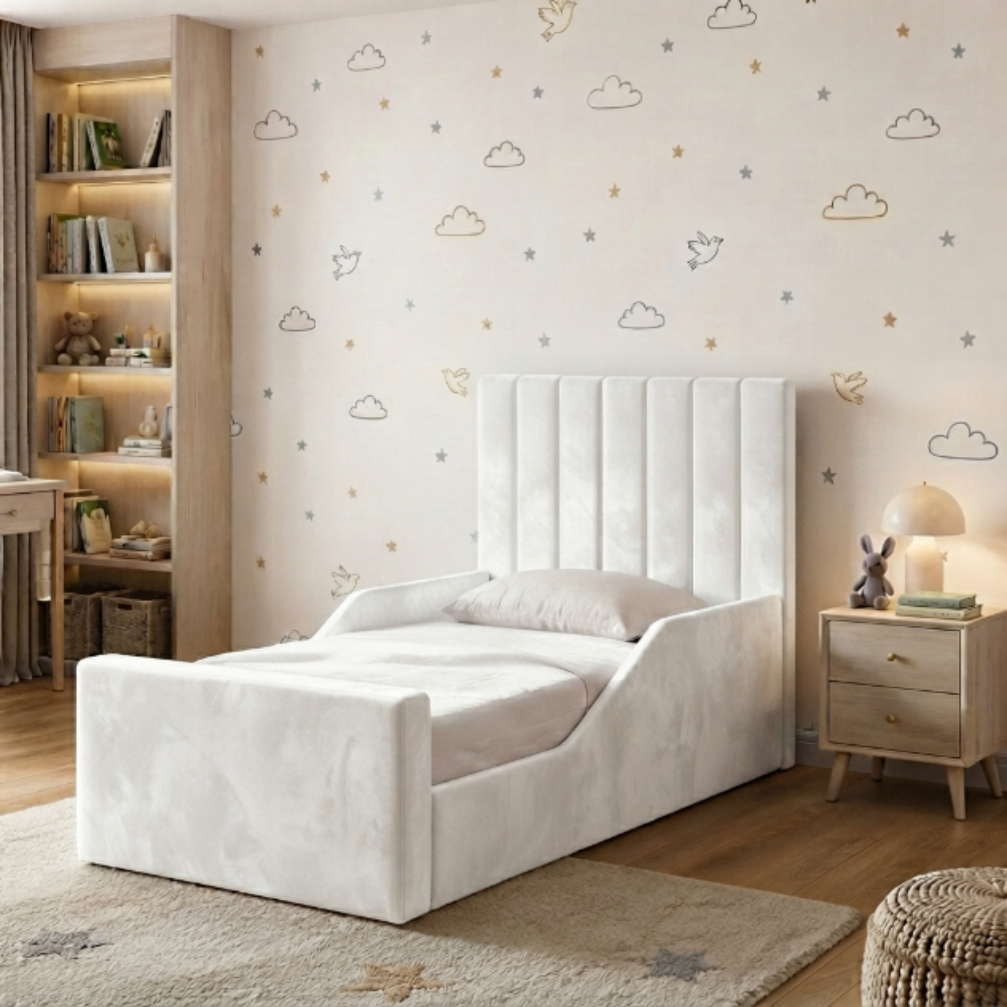 Vertical Panel Ottoman Kids Bed