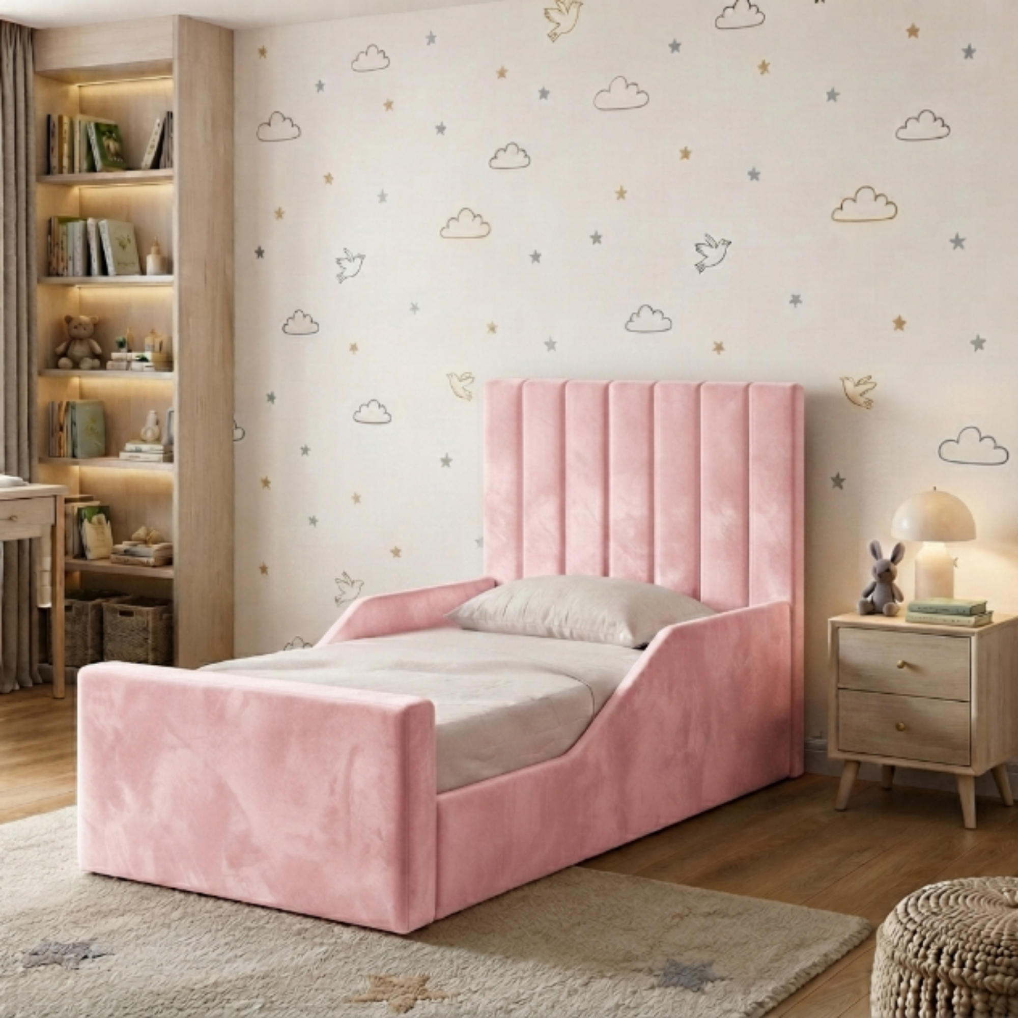Vertical Panel Ottoman Kids Bed