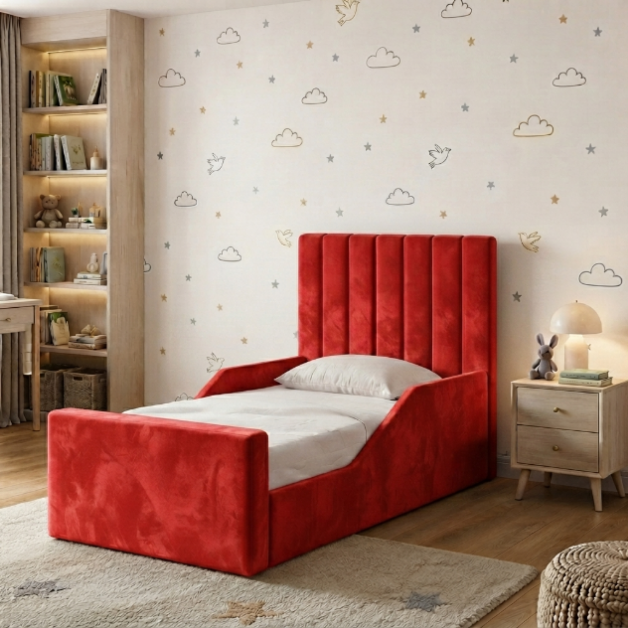 Vertical Panel Ottoman Kids Bed