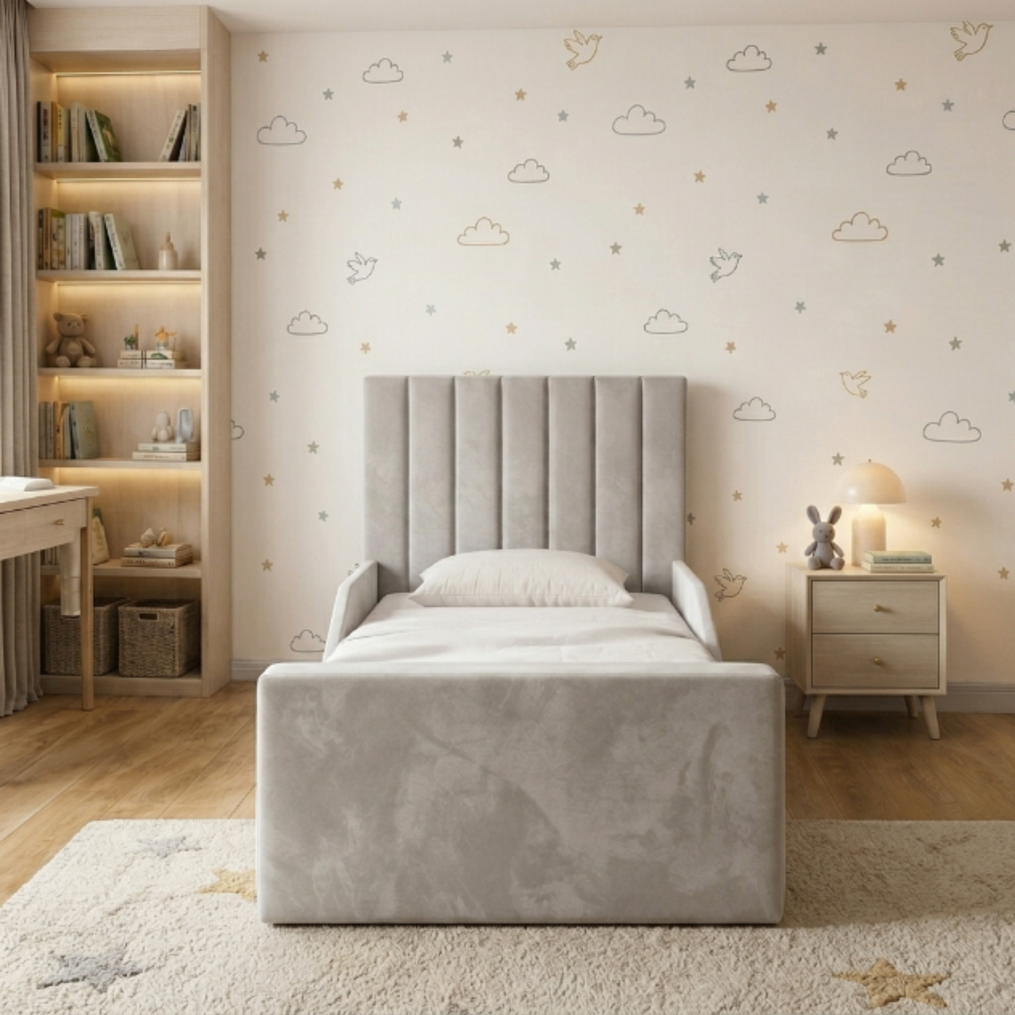 Vertical Panel Ottoman Kids Bed