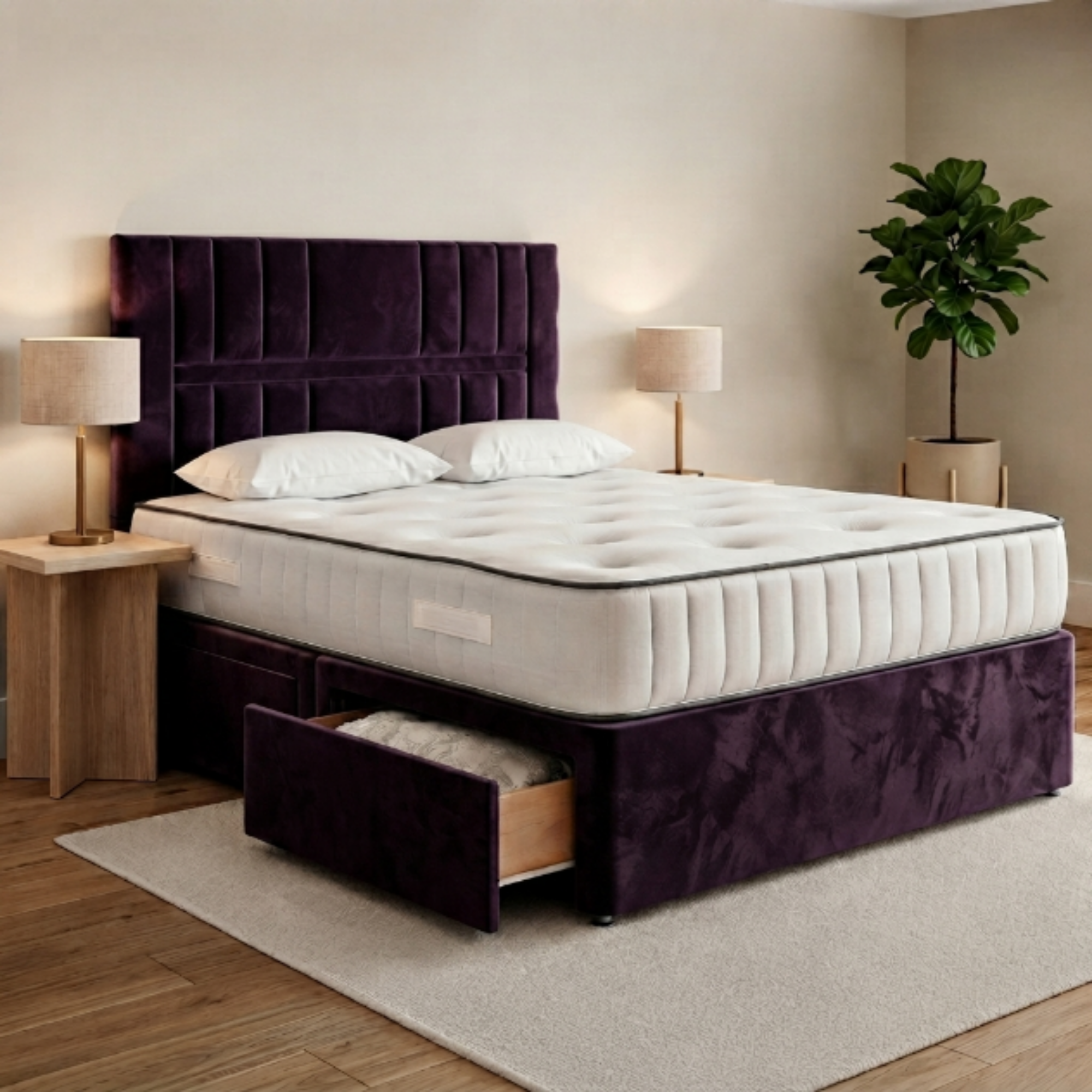 Geometric Panel Divan Bed