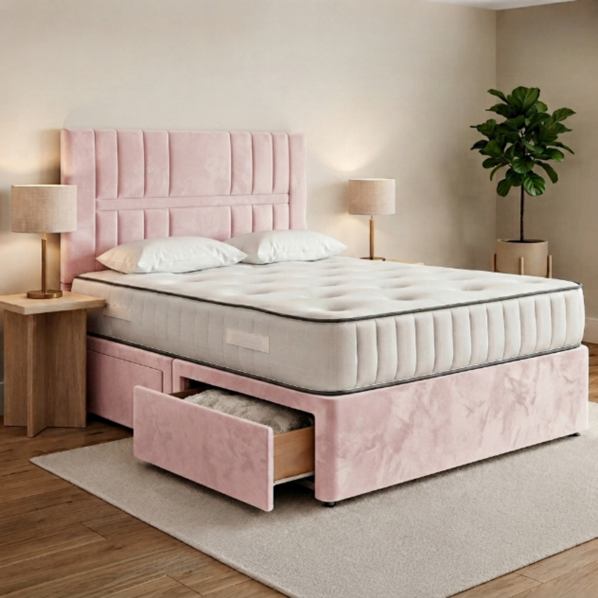Geometric Panel Divan Bed