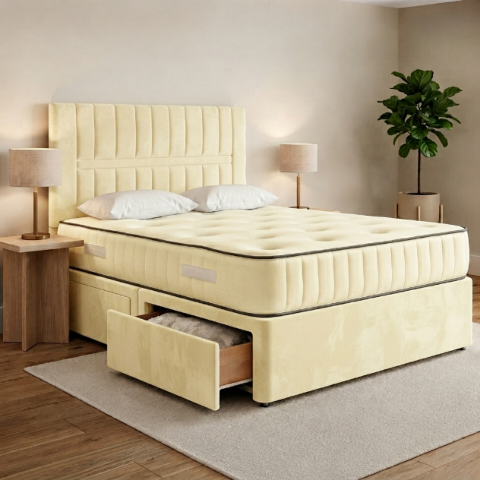 Geometric Panel Divan Bed