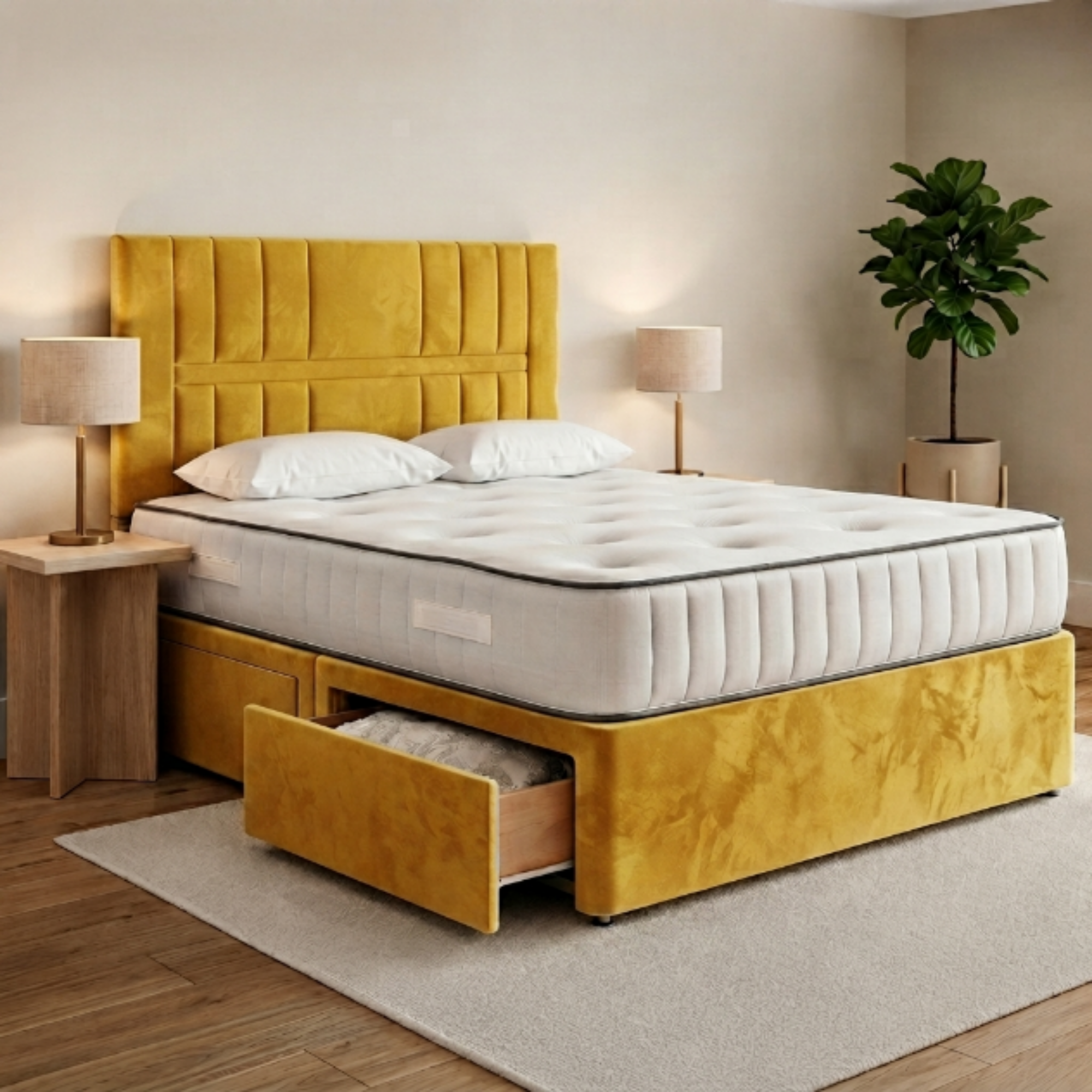 Geometric Panel Divan Bed