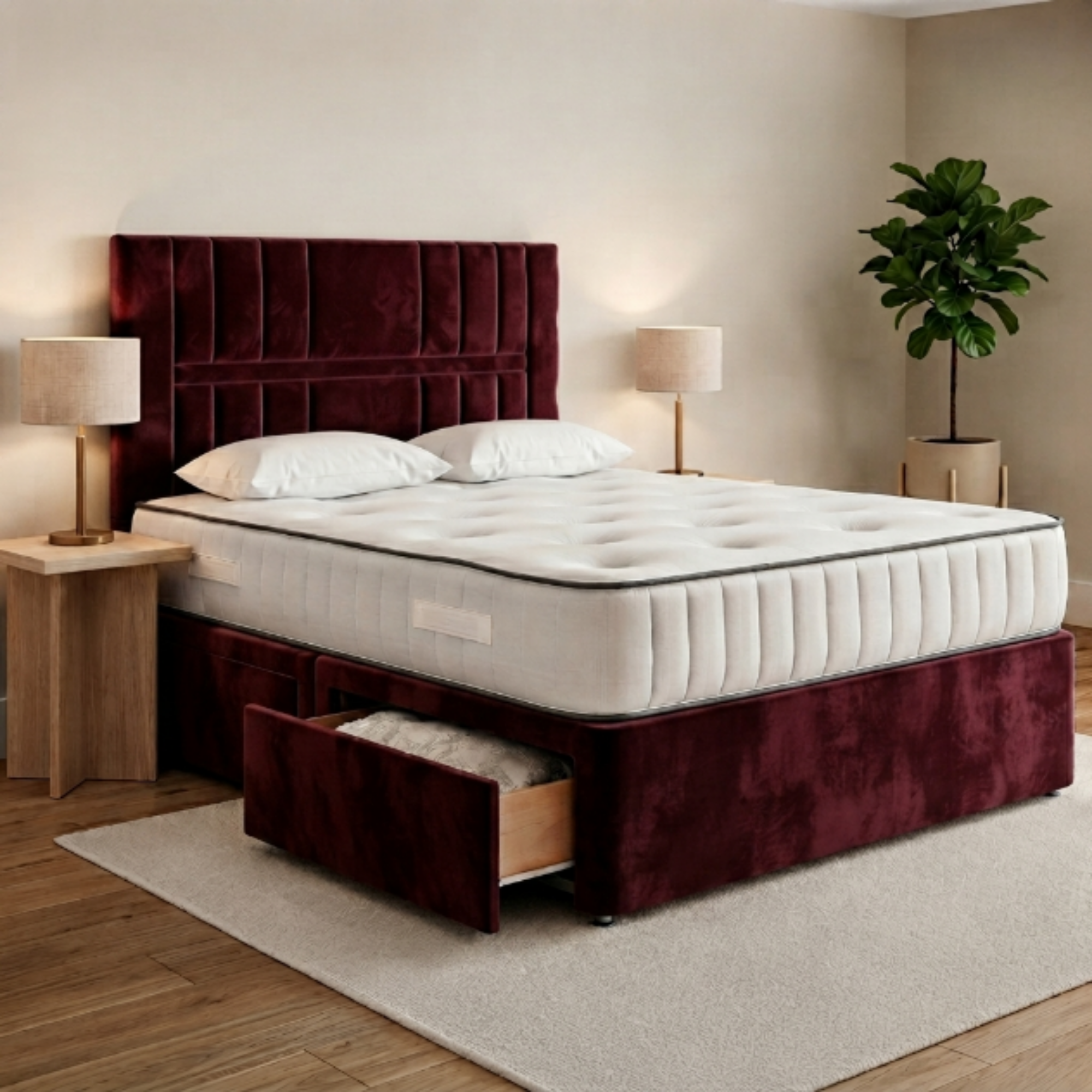 Geometric Panel Divan Bed