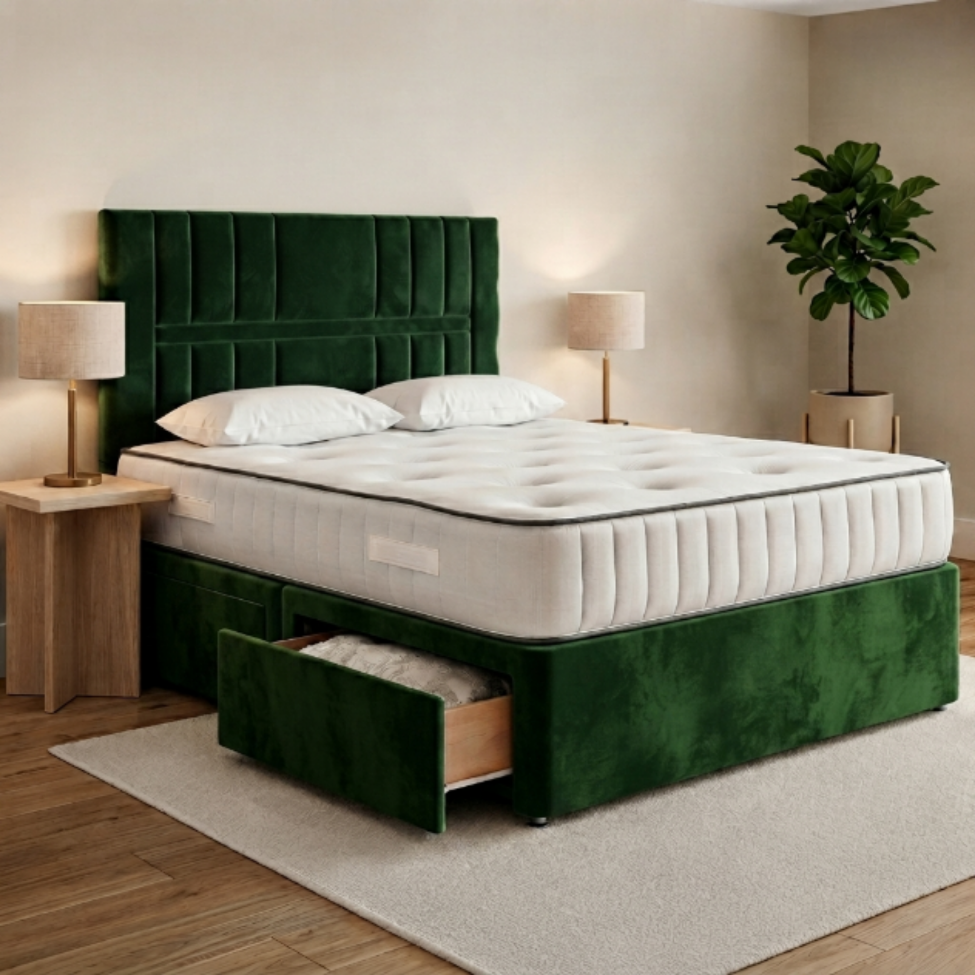Geometric Panel Divan Bed
