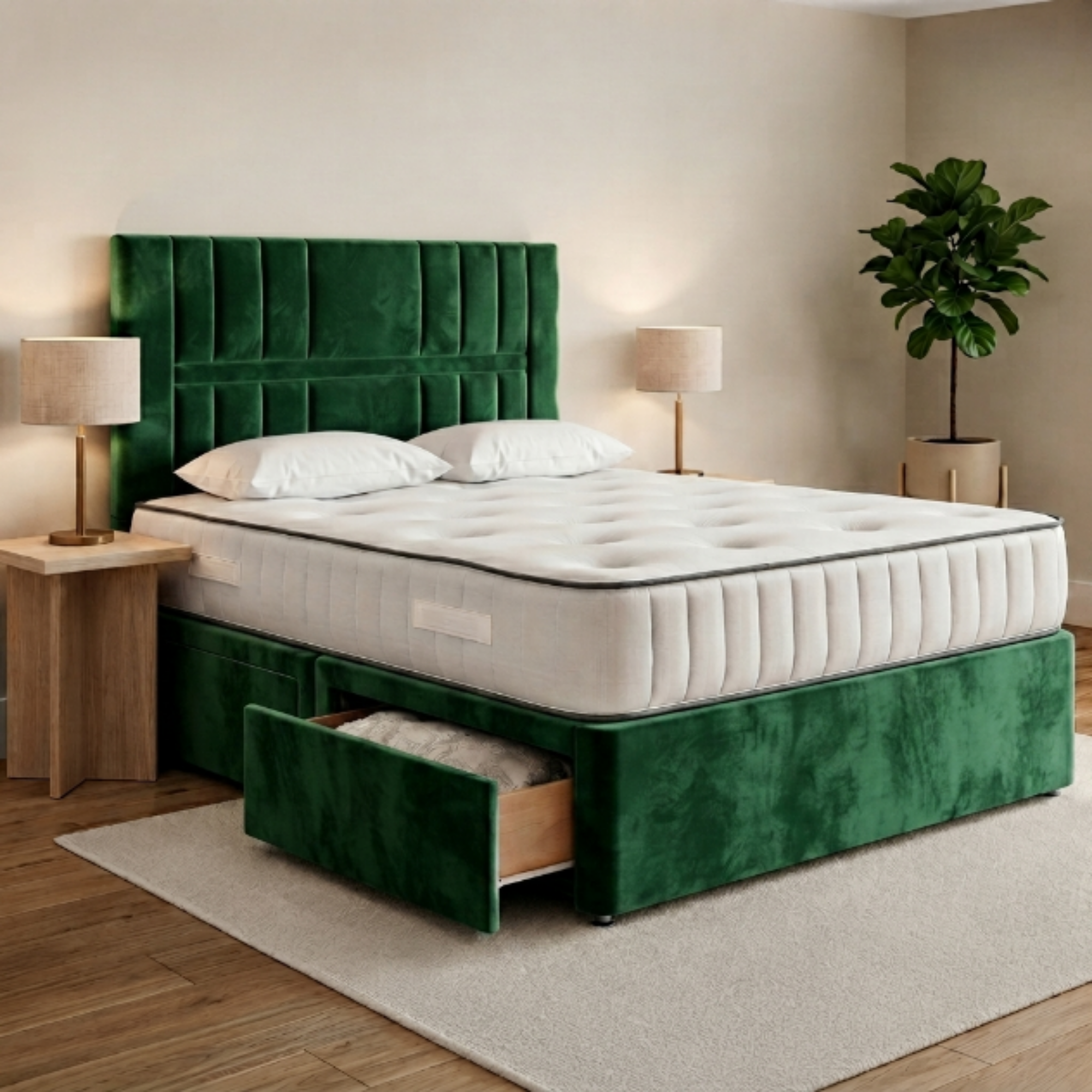 Geometric Panel Divan Bed