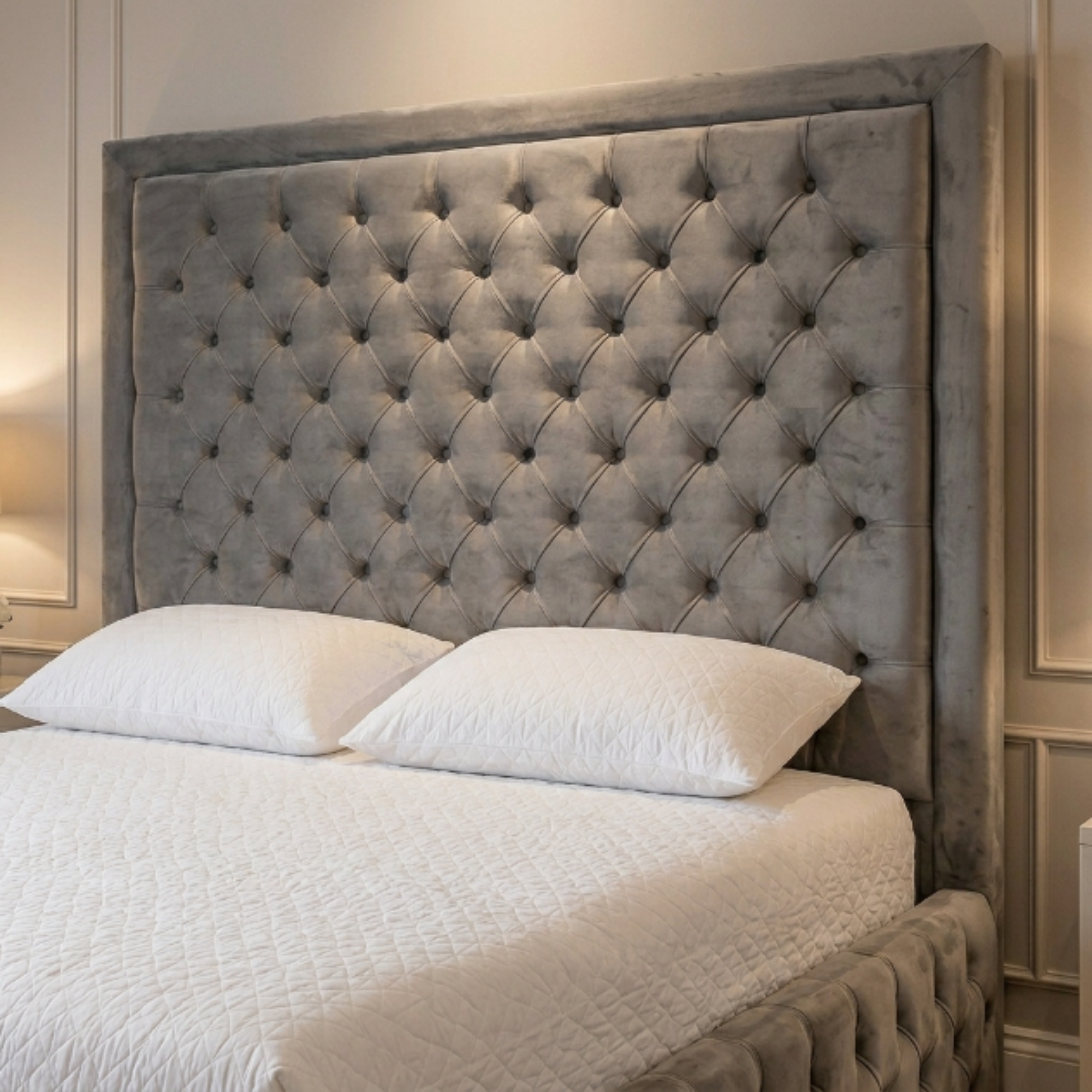 Chesterfield Tall Headboard Bed