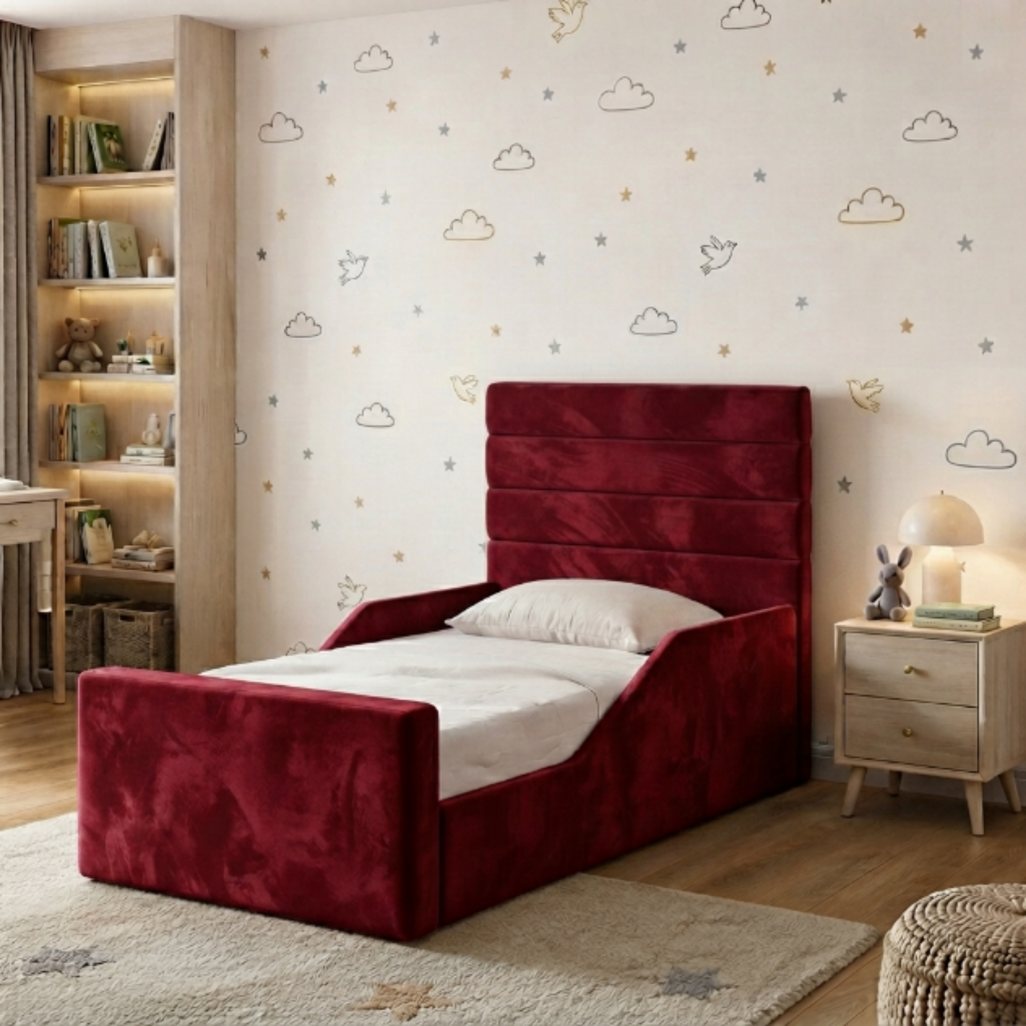 Horizontal Panel Ottoman Kids Bed