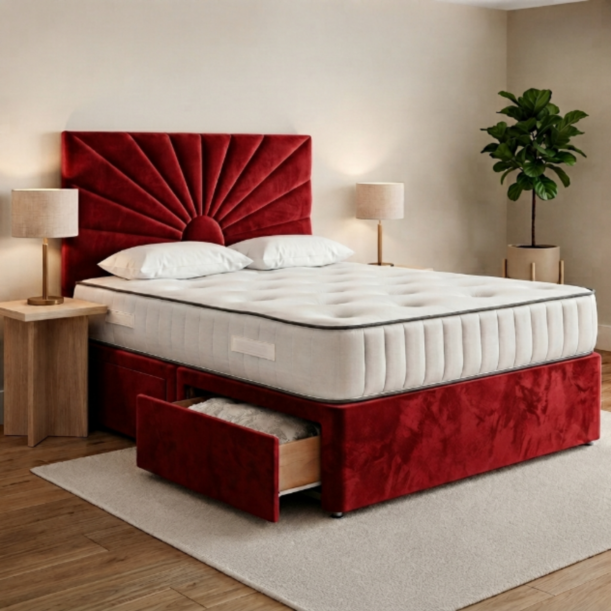 Sunburst Panel Divan Bed