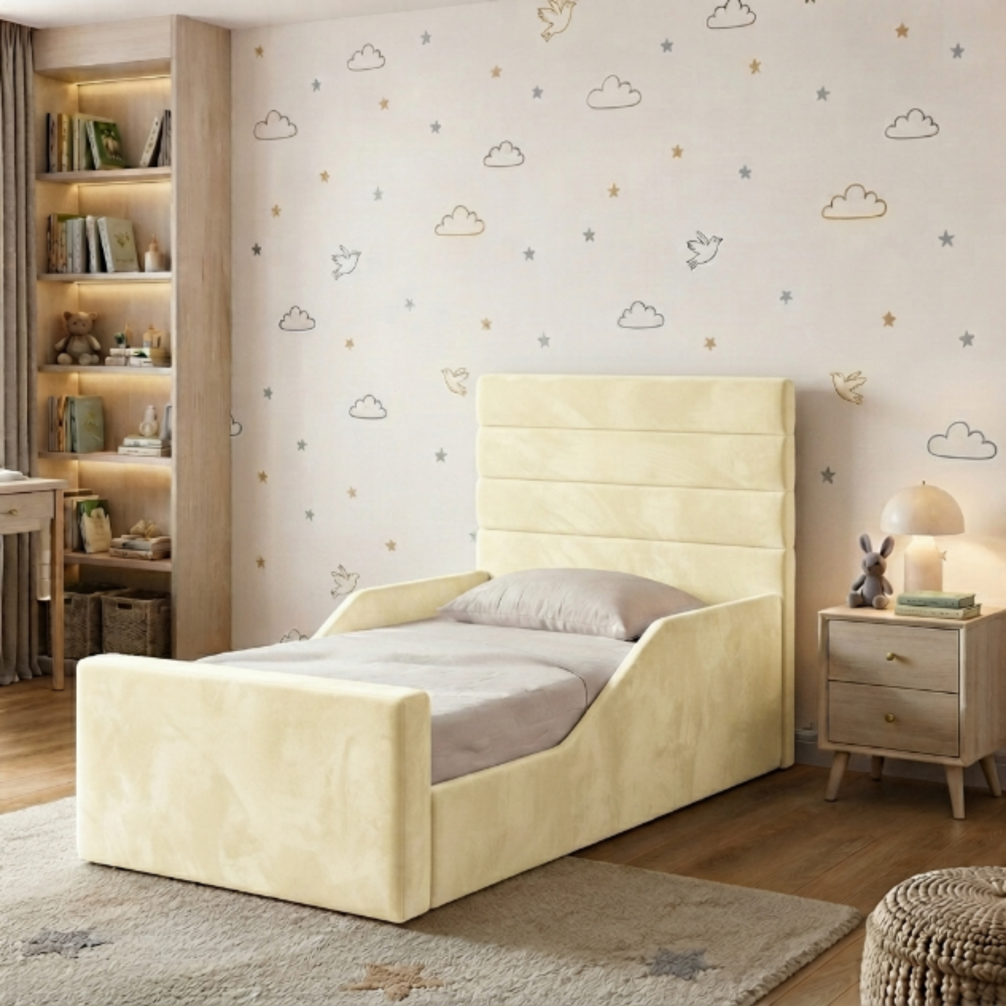 Horizontal Panel Ottoman Kids Bed