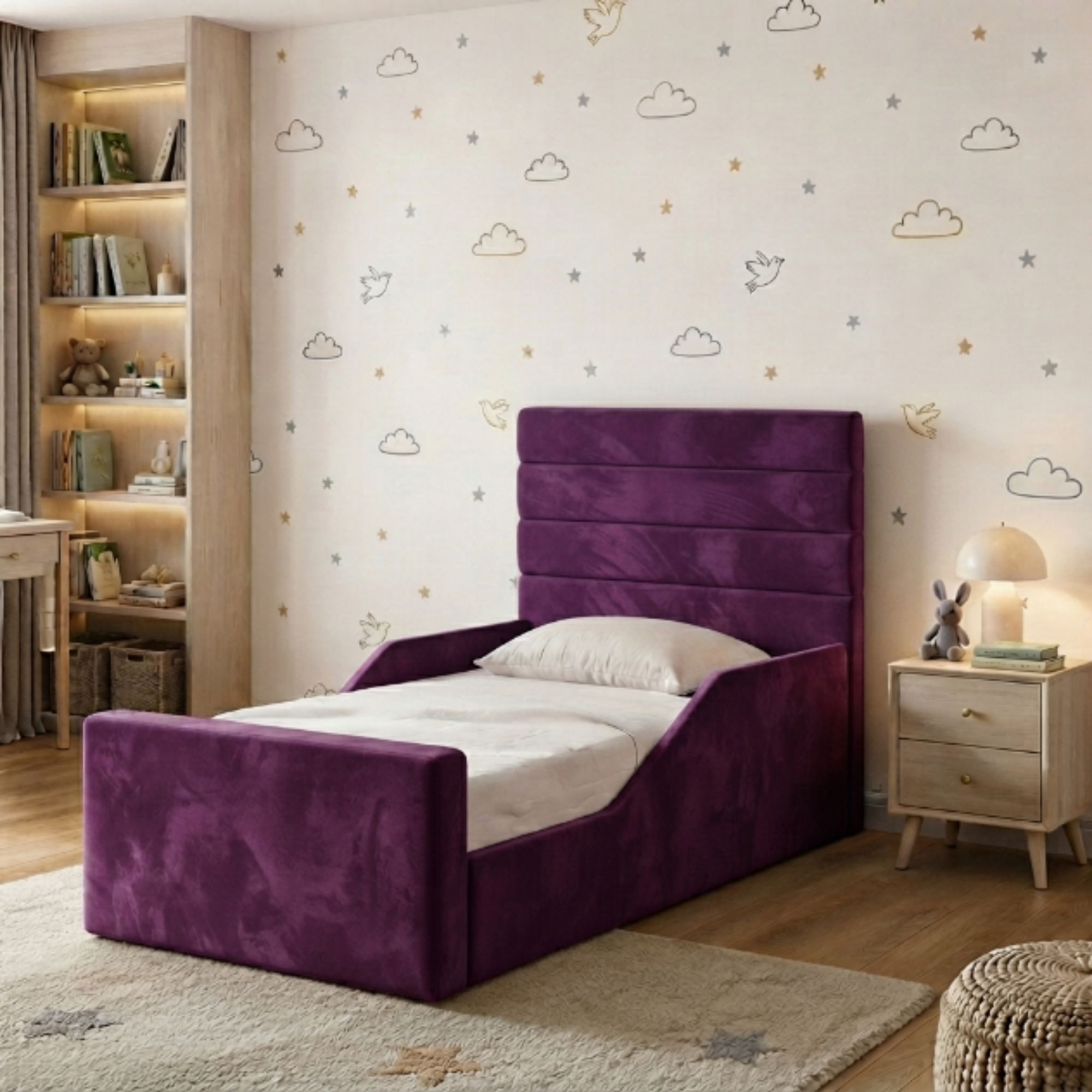 Horizontal Panel Ottoman Kids Bed