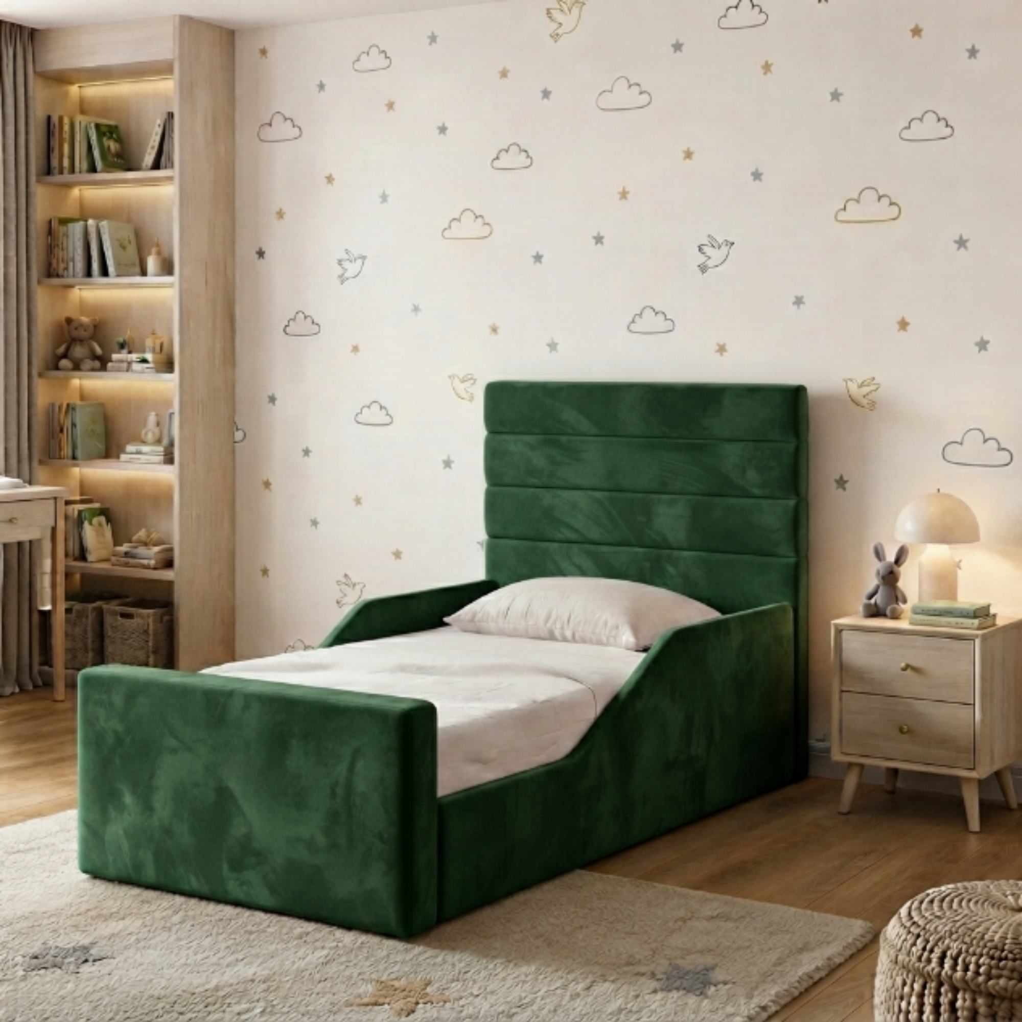 Horizontal Panel Ottoman Kids Bed