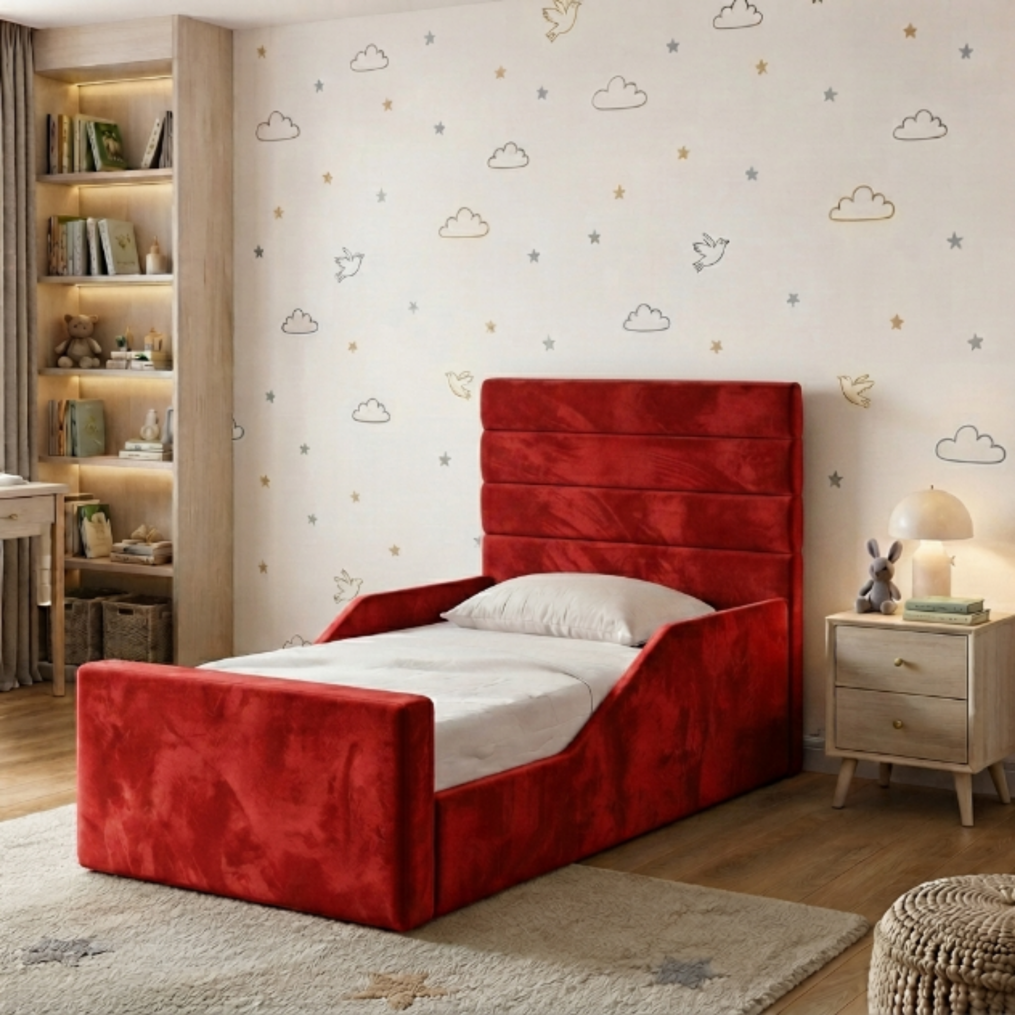 Horizontal Panel Ottoman Kids Bed