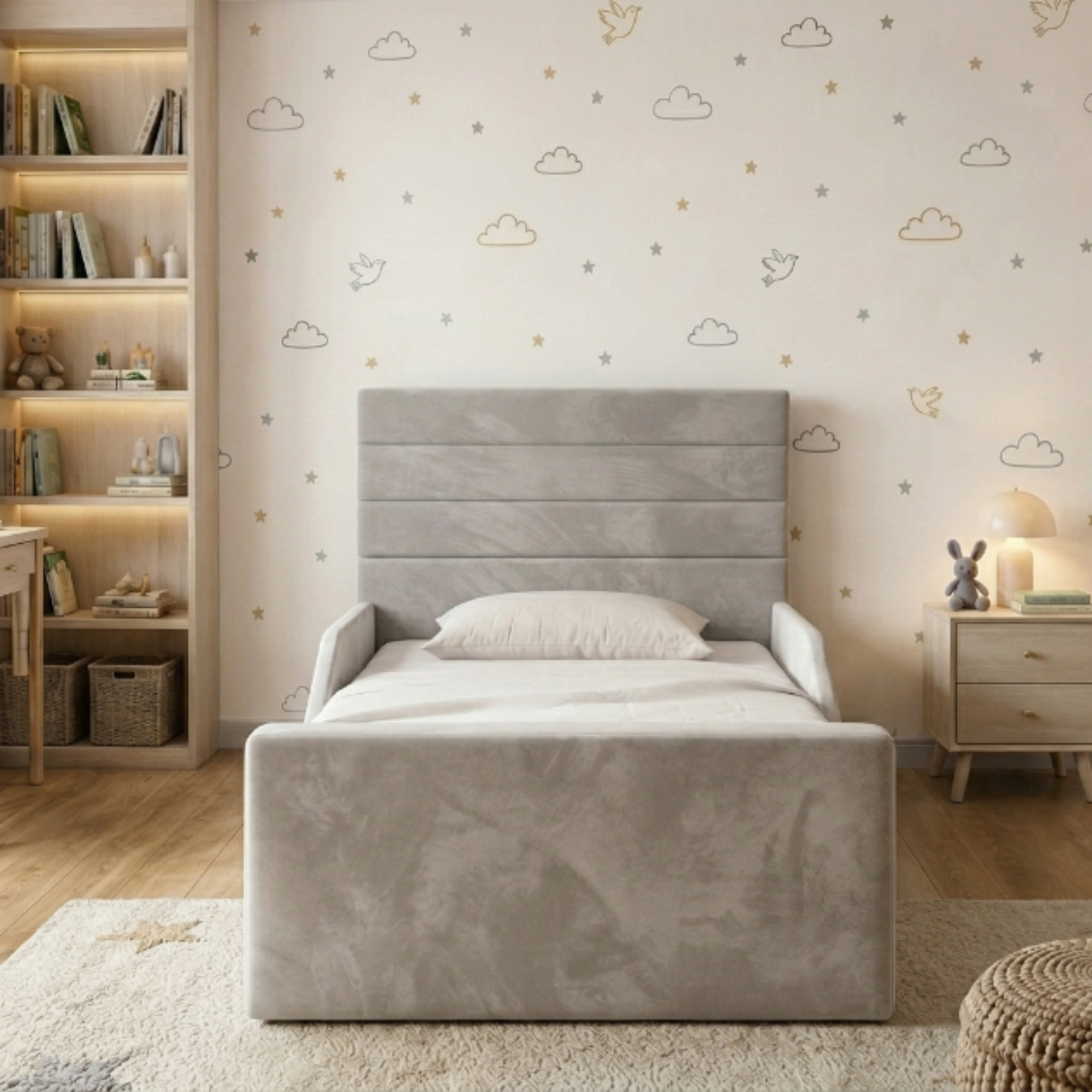 Horizontal Panel Ottoman Kids Bed