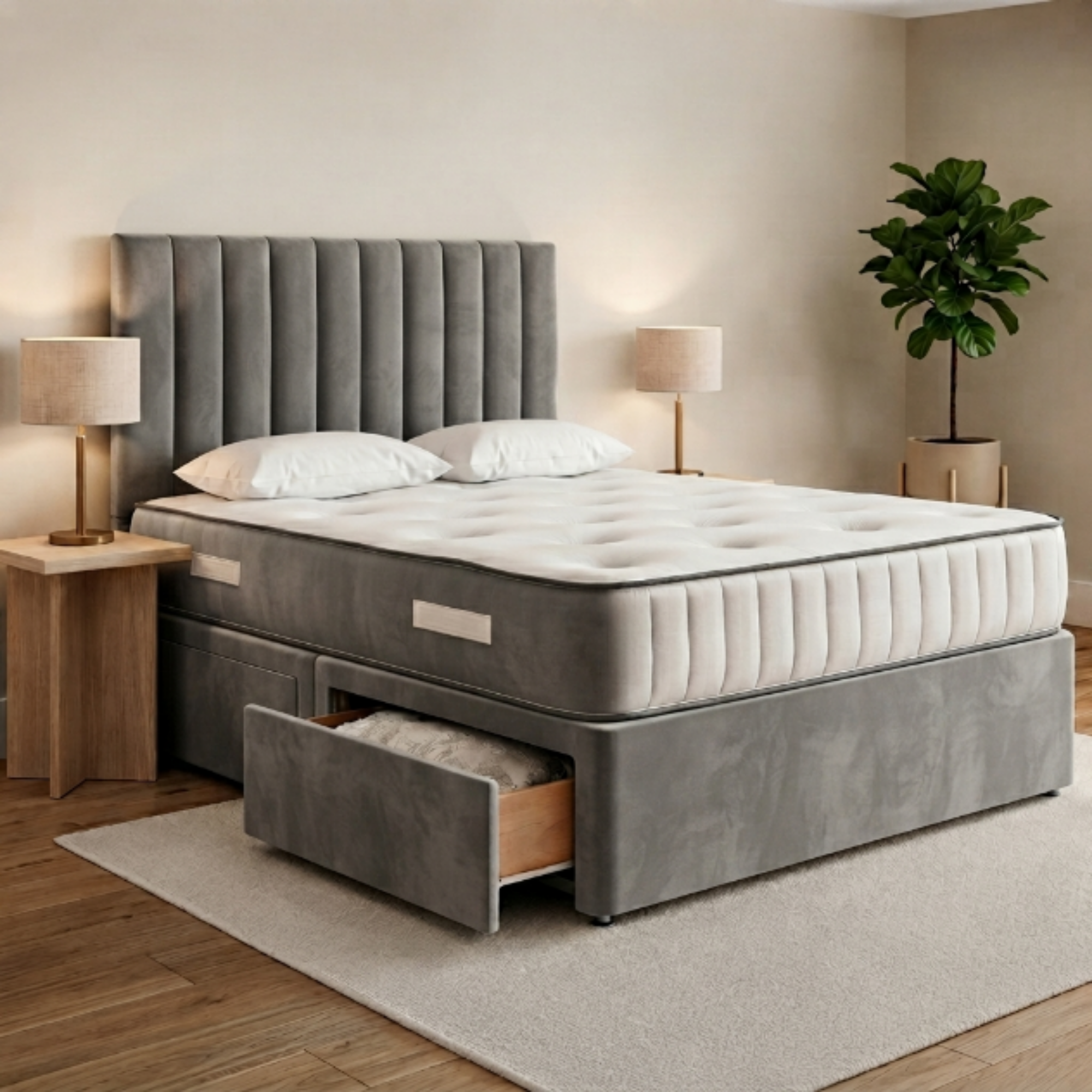 Vertical Panel Divan Bed