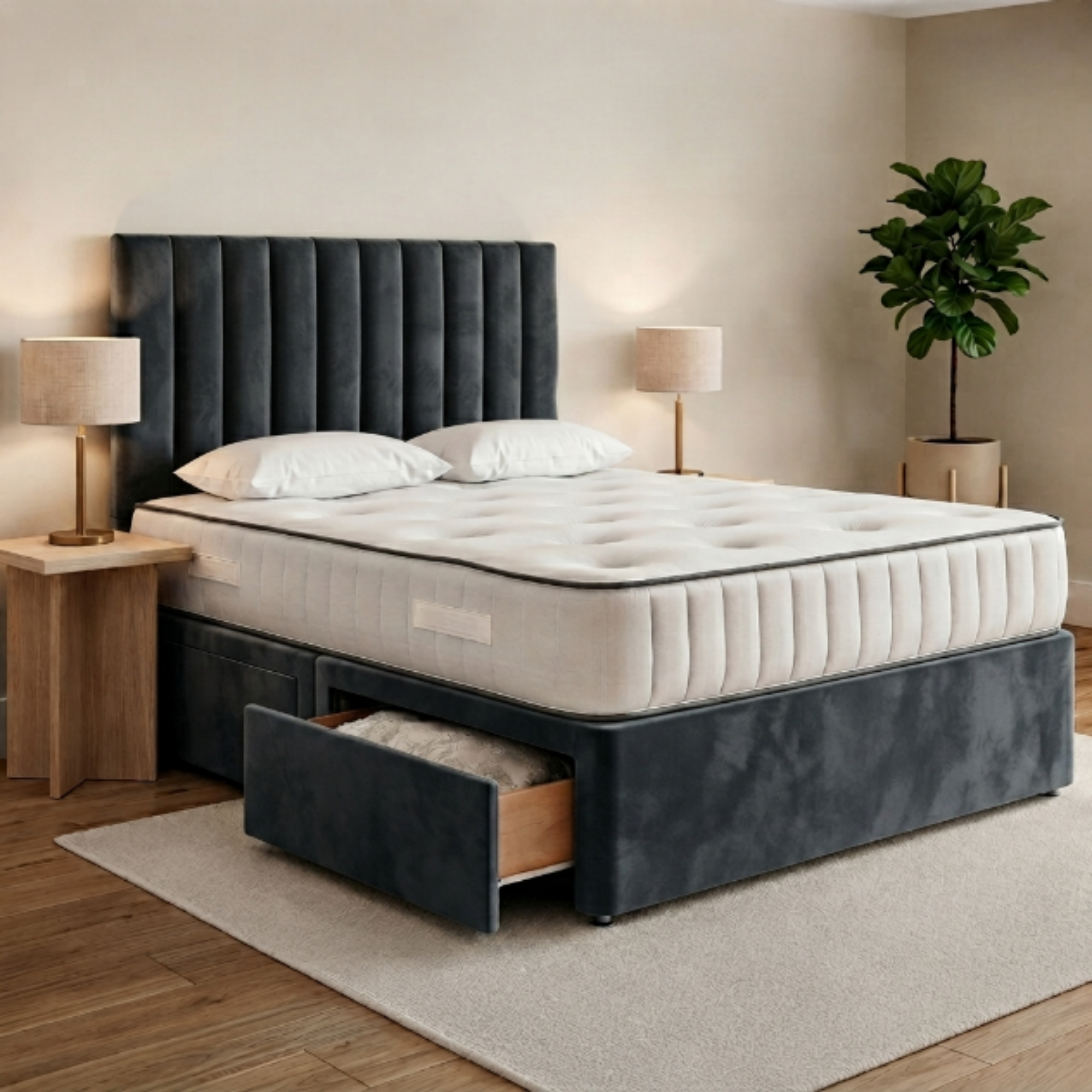 Vertical Panel Divan Bed