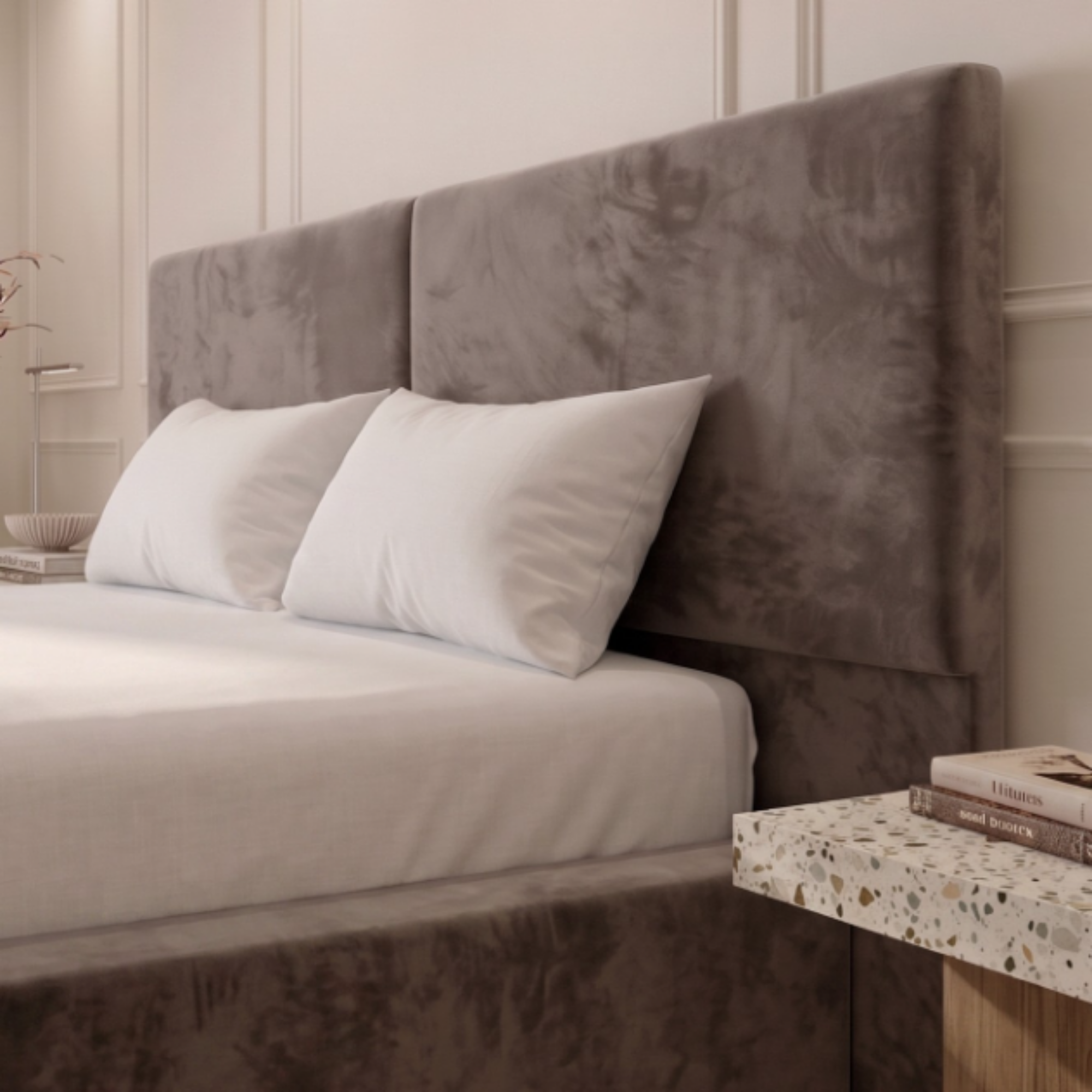 Low Double-Paneled Bed