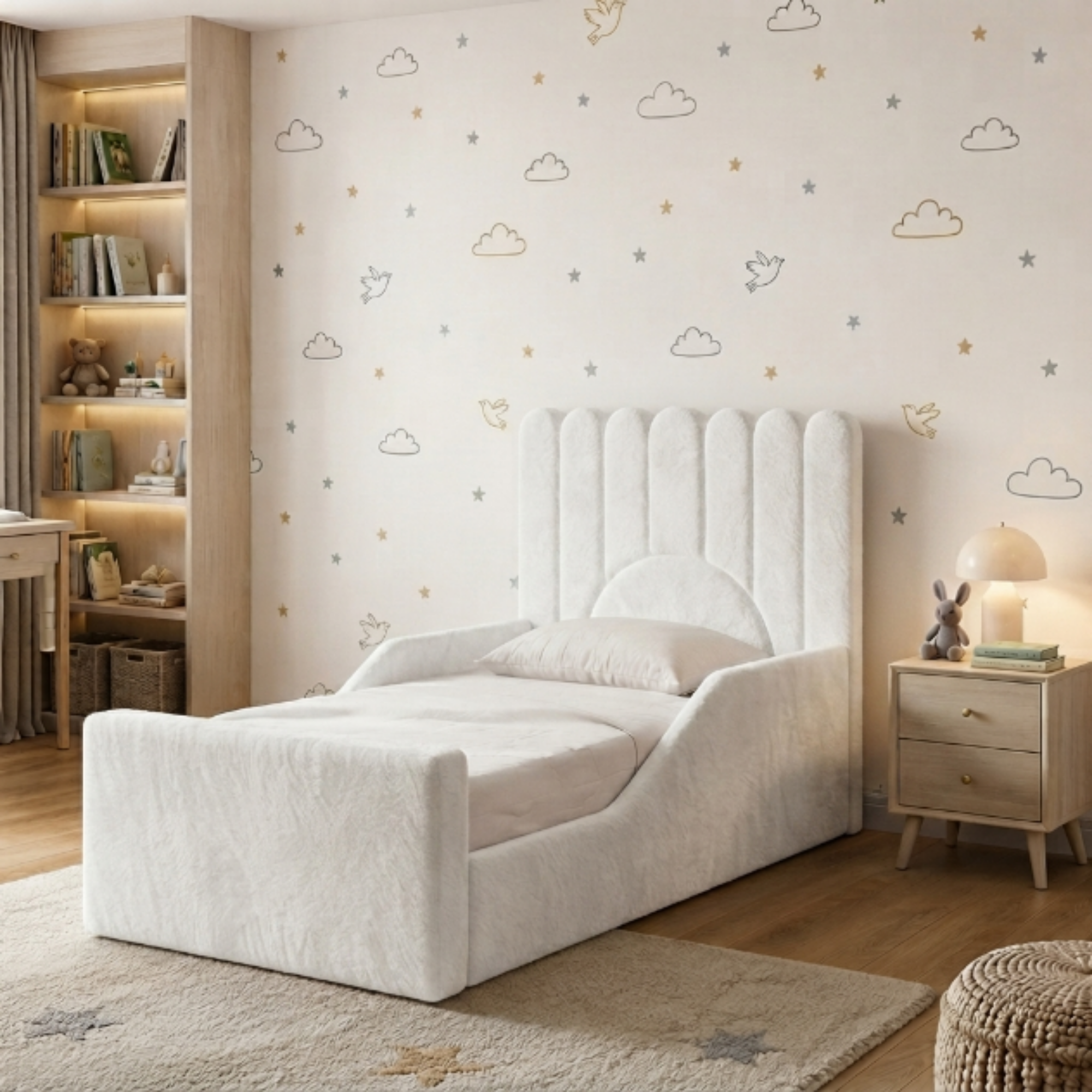 Sunburst Scalloped Ottoman Kids Bed