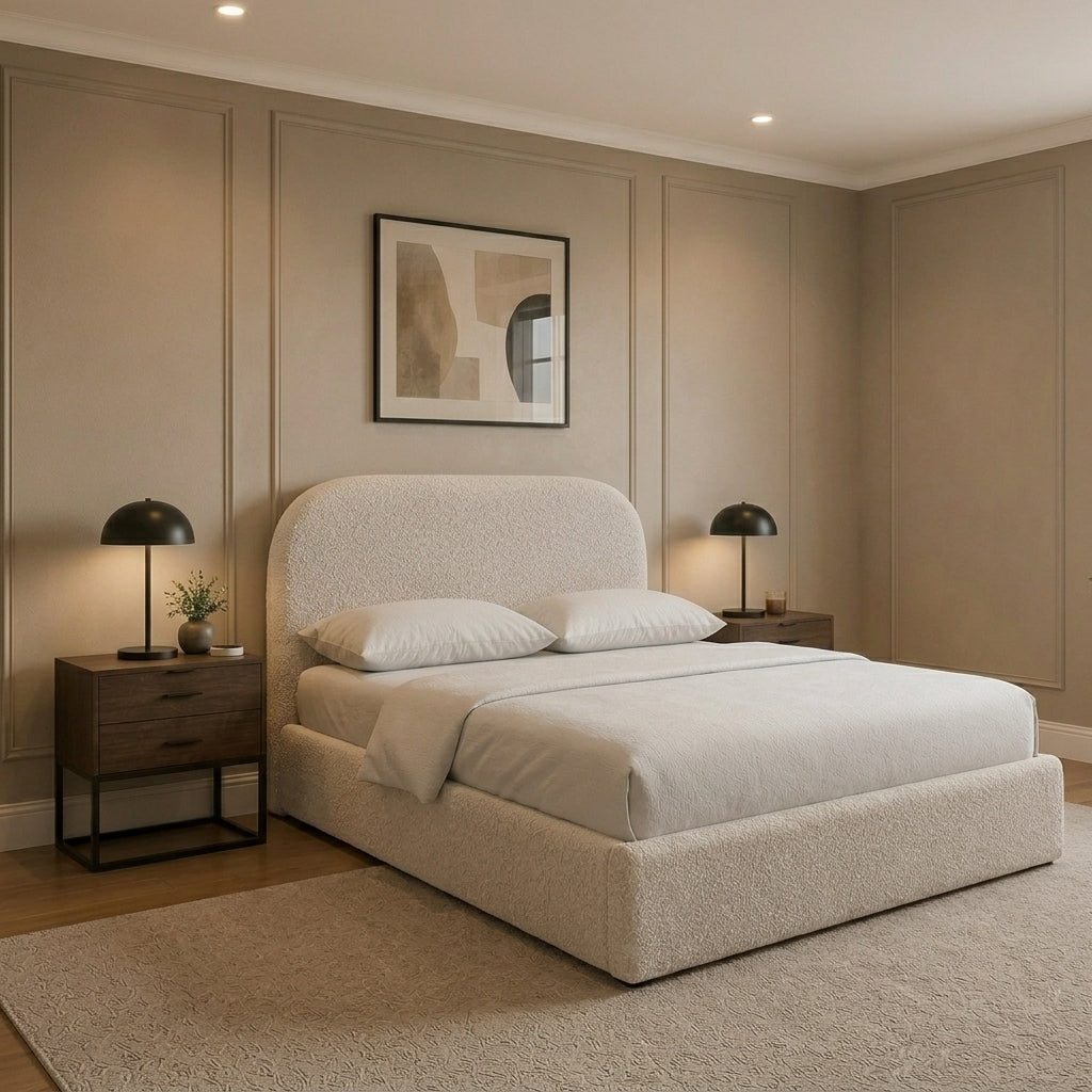 Sienna Teddy Bouclé Curved Bed