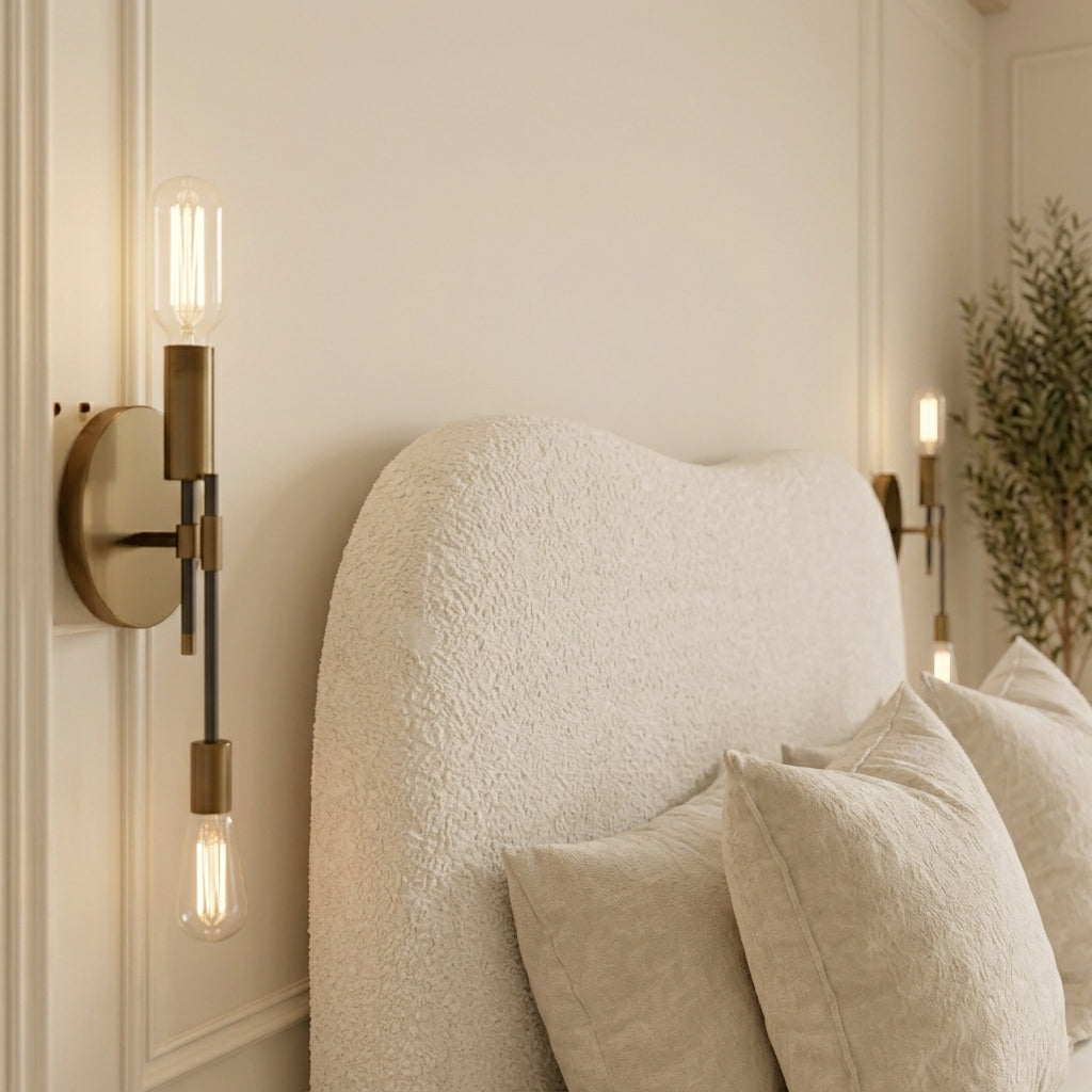 Aurora Bouclé TV Bed, close-up of the headboard