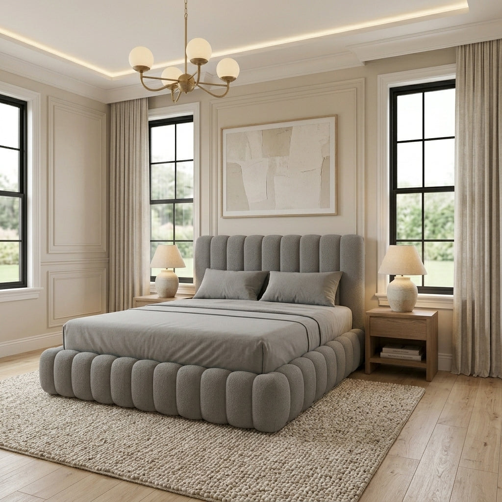 Lumen Teddy Bouclé Tall Bed