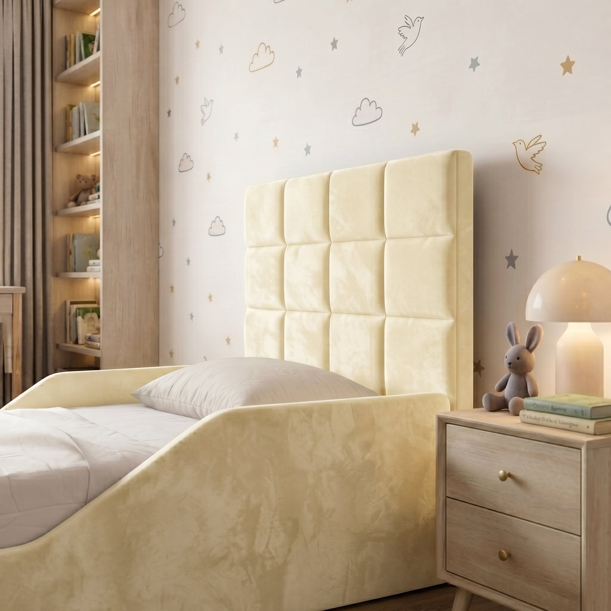 Square Panel Ottoman Kids Bed