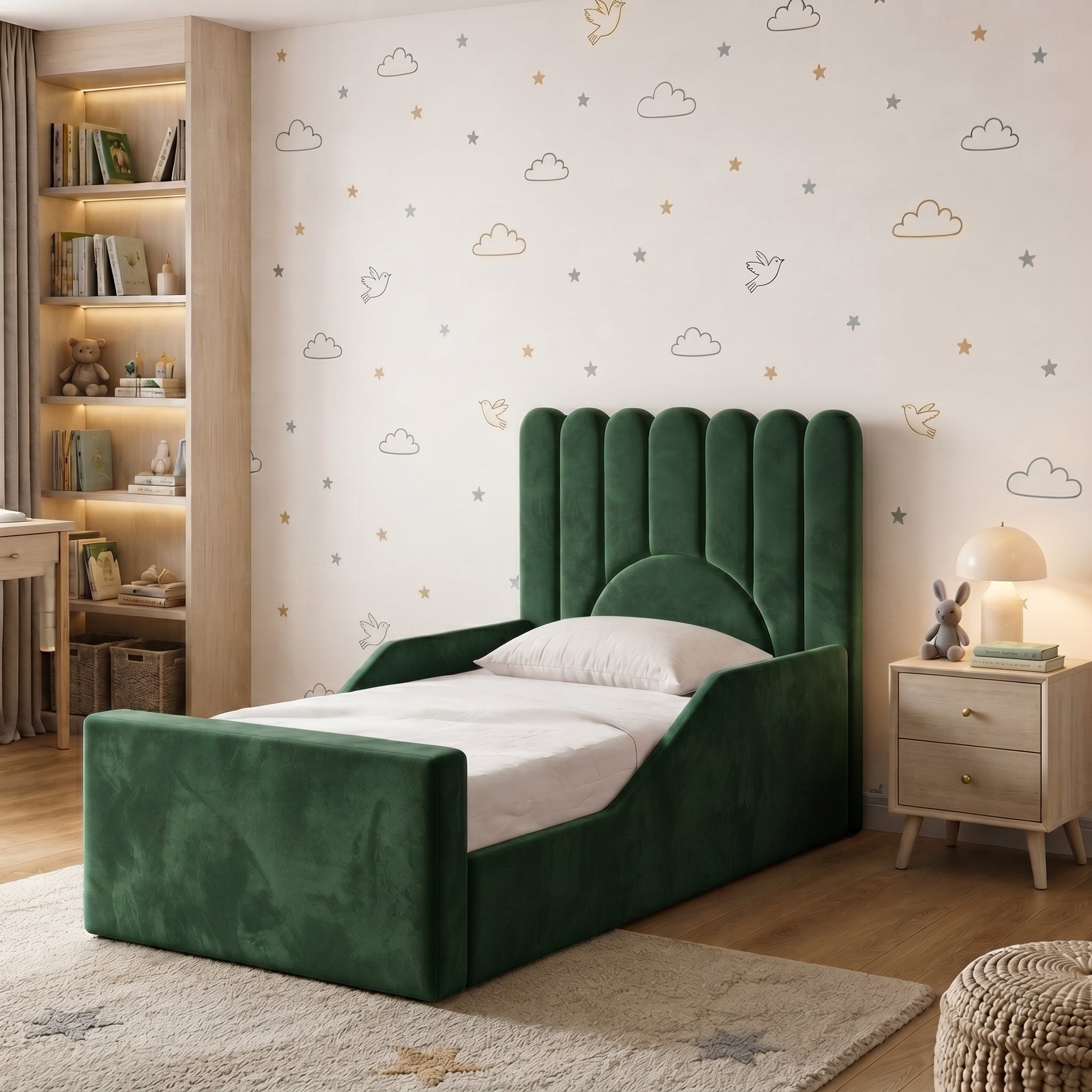 Sunburst Scalloped Ottoman Kids Bed