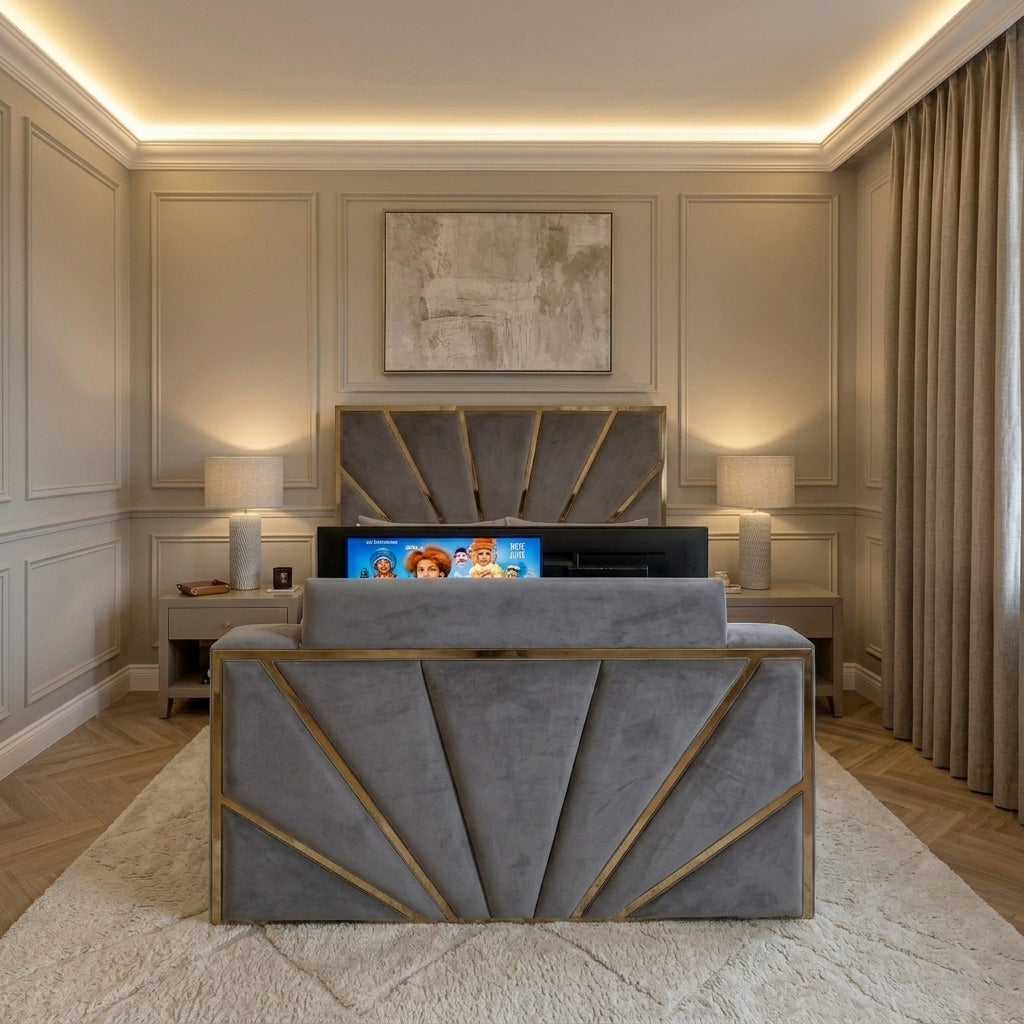 Regent TV Bed with Ottoman Storage