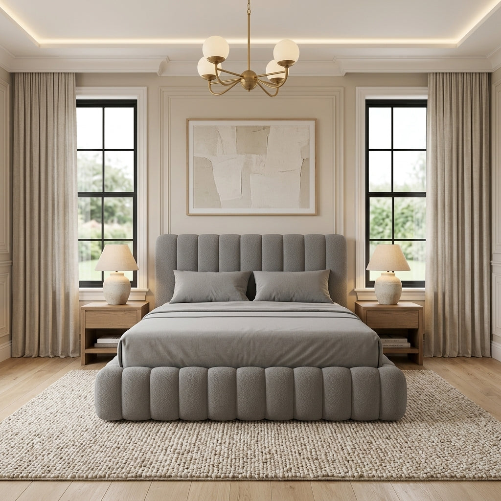 Lumen Teddy Bouclé Tall Bed