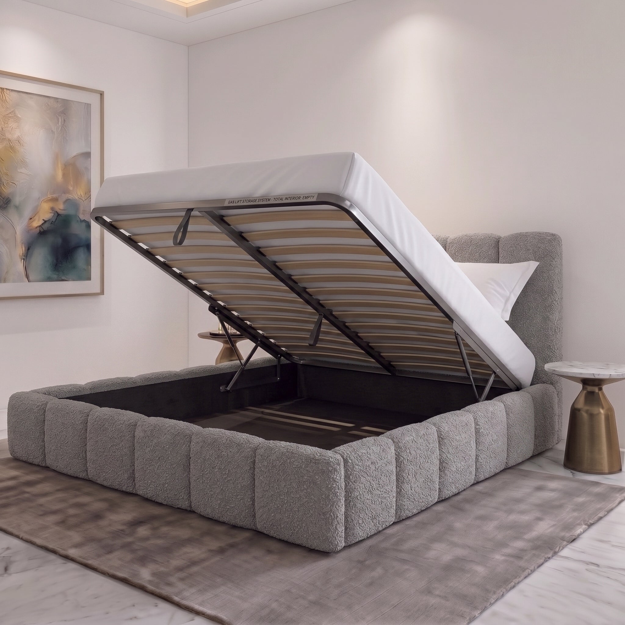Panelled Teddy Bouclé  Bed