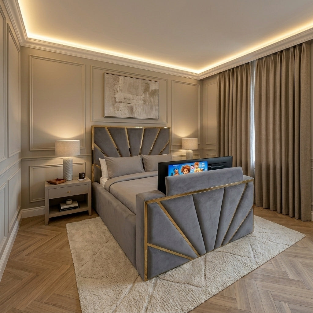 Regent TV Bed with Ottoman Storage
