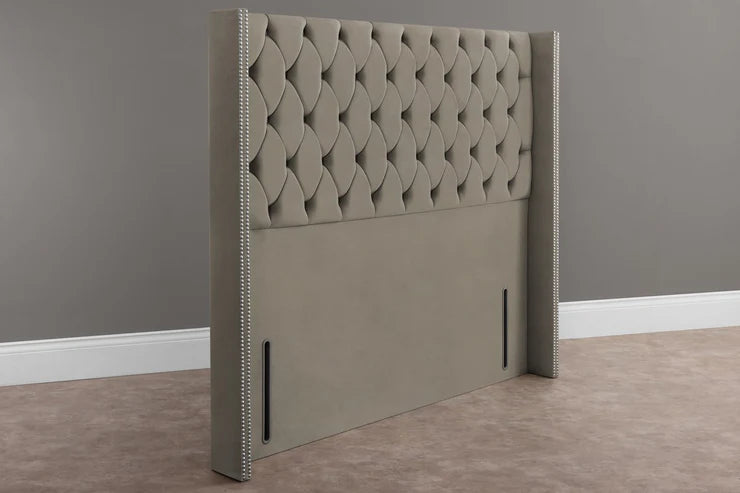 Luxor Wingback Floor Standing Headboard - LEGEND BEDS