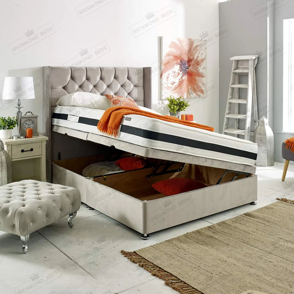 Side Lift Ottoman Divan Bed - LEGEND BEDS