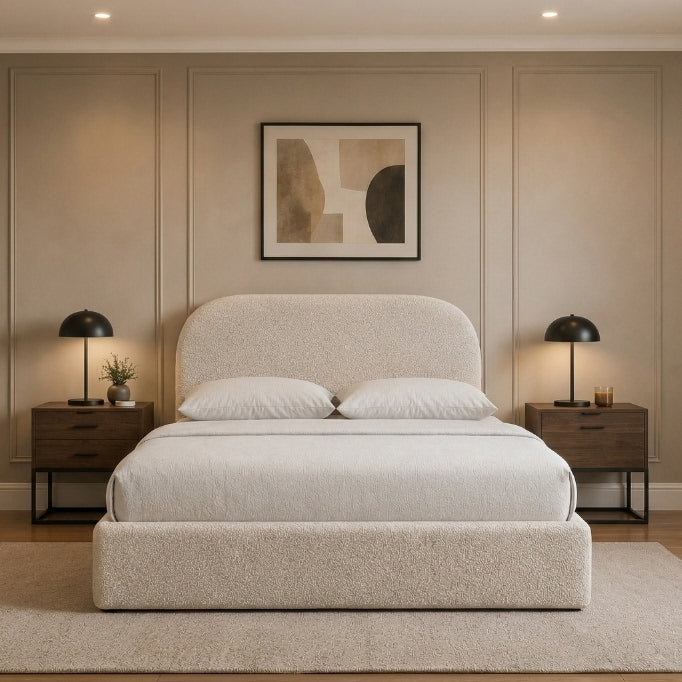 Sienna Teddy Bouclé Curved Bed